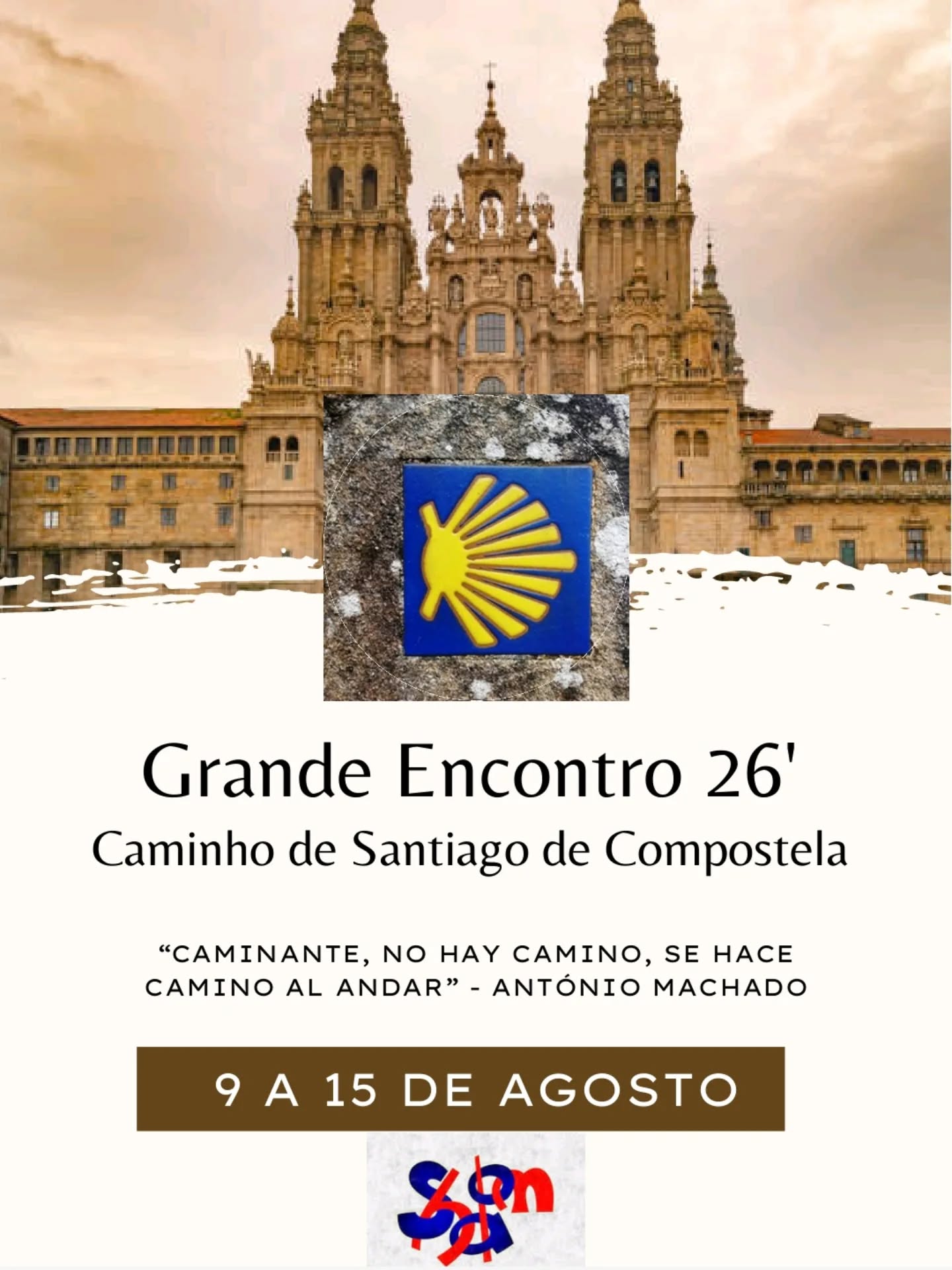 Shalom Amigos,
O Grande Encontro 2026 está a chegar — e vai ser impossível de esquecer.
De 9 a 15 de Agosto de 2026, vamos percorrer juntos um dos caminhos mais icónicos do mundo: o Caminho de Santiago de Compostela. Cinco dias de caminhada, fé, superação e uma comunidade que caminha lado a lado em direção a algo maior.
Não é só uma caminhada. É uma semana inteira fora da rotina, longe do telemóvel e perto do que realmente importa — as pessoas, os momentos, o crescimento.
Seja a tua primeira vez no Caminho ou não, o GE26 vai desafiar-te, surpreender-te e deixar uma marca que carregas para a vida.
Guarda já as datas. Fala connosco. Inscreve-te.
Porque o caminho não se faz sozinho — e este, vamos fazê-lo juntos.
"Caminante, no hay camino, se hace camino al andar." — Antonio Machado
Link de Inscrição na Bio
Abraço em Cristo ❤️💙