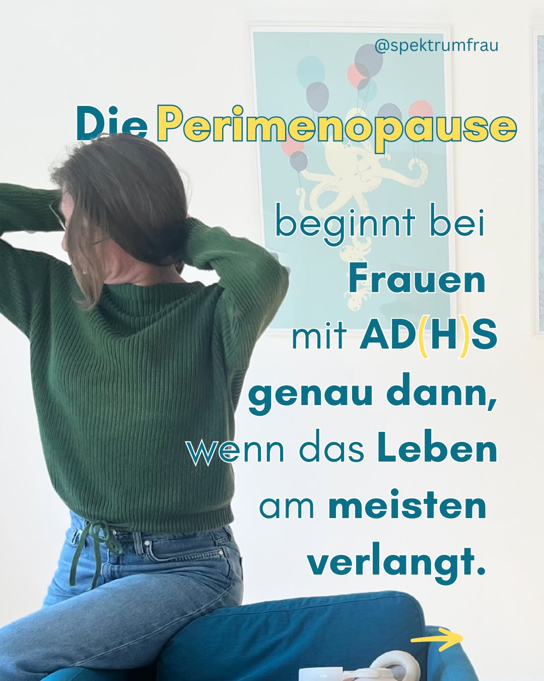 Perimenopause für Frauen mit ADHS ist keine „normale“ Lebensphase, sondern: Hormone kippen, das Nervenkostüm ist noch instabiler, während gleichzeitig Kinder, Job und unsichtbare Care‑Arbeit an dir ziehen.
Was diese Zeit so heftig macht, ist nicht nur das, was in dir passiert, sondern, was um dich herum fehlt: Wissen, Anerkennung und passende Strukturen. Statt klarer Unterstützung musst du dich immer wieder erklären, ohne das „passende Vokabular zu haben.
Also fängst Du an Begriffe zu recherchieren und deine eigene Akte führen, um überhaupt ernst genommen zu werden.
Wenn du das Gefühl hast, du müsstest gleichzeitig Patientin, Ärztin, Projektmanagerin, Mutter, Partnerin und Karrierefrau sein – dann liegt das nicht an dir, sondern an einem System, das Frauen mit ADHS in der Perimenopause nicht mitdenkt.
Ich seh Dich.
Herzliche Grüße,
Anja
12-Wochenprogramm - „AD(H)S-female edition“ - Seit 2022