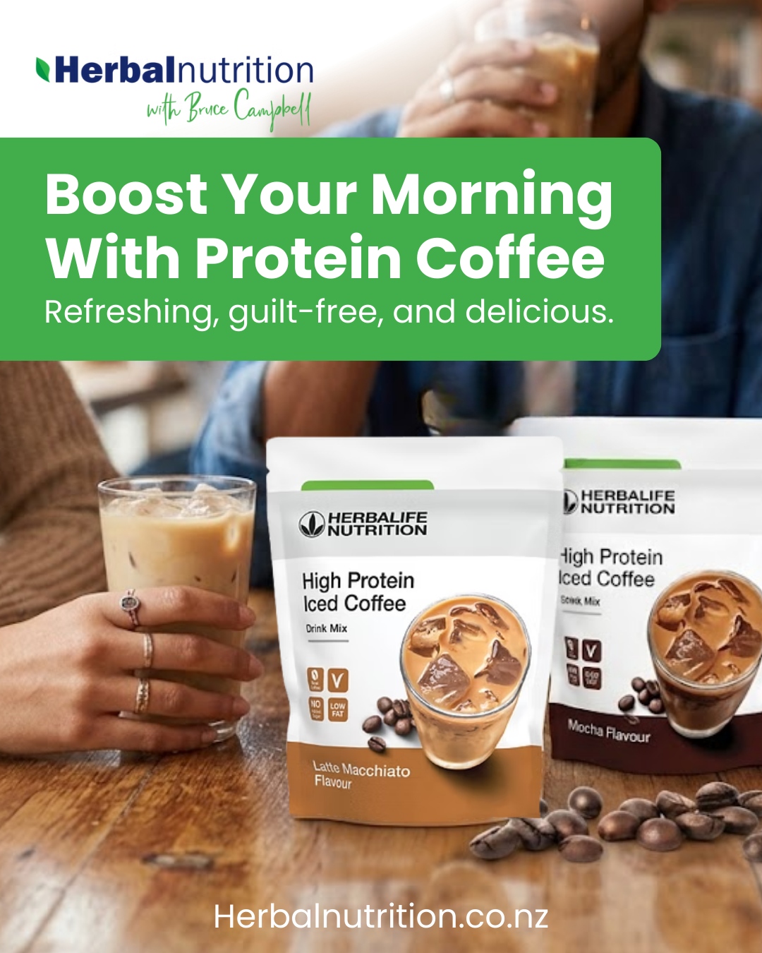 Need a pick-me-up that actually fuels you? ☕
Our High Protein Iced Coffee blends 100% Robusta espresso with 15g whey protein. Low in calories, sugar-free, and vegetarian-friendly, it's perfect for mornings, afternoons, or post-workout. Enjoy Latte Macchiato or Mocha and boost your energy without the guilt.
Order now 👉 www.herbalnutrition.co.nz
#coffee #protein #energy #fitness #nutrition #healthy #icedcoffee