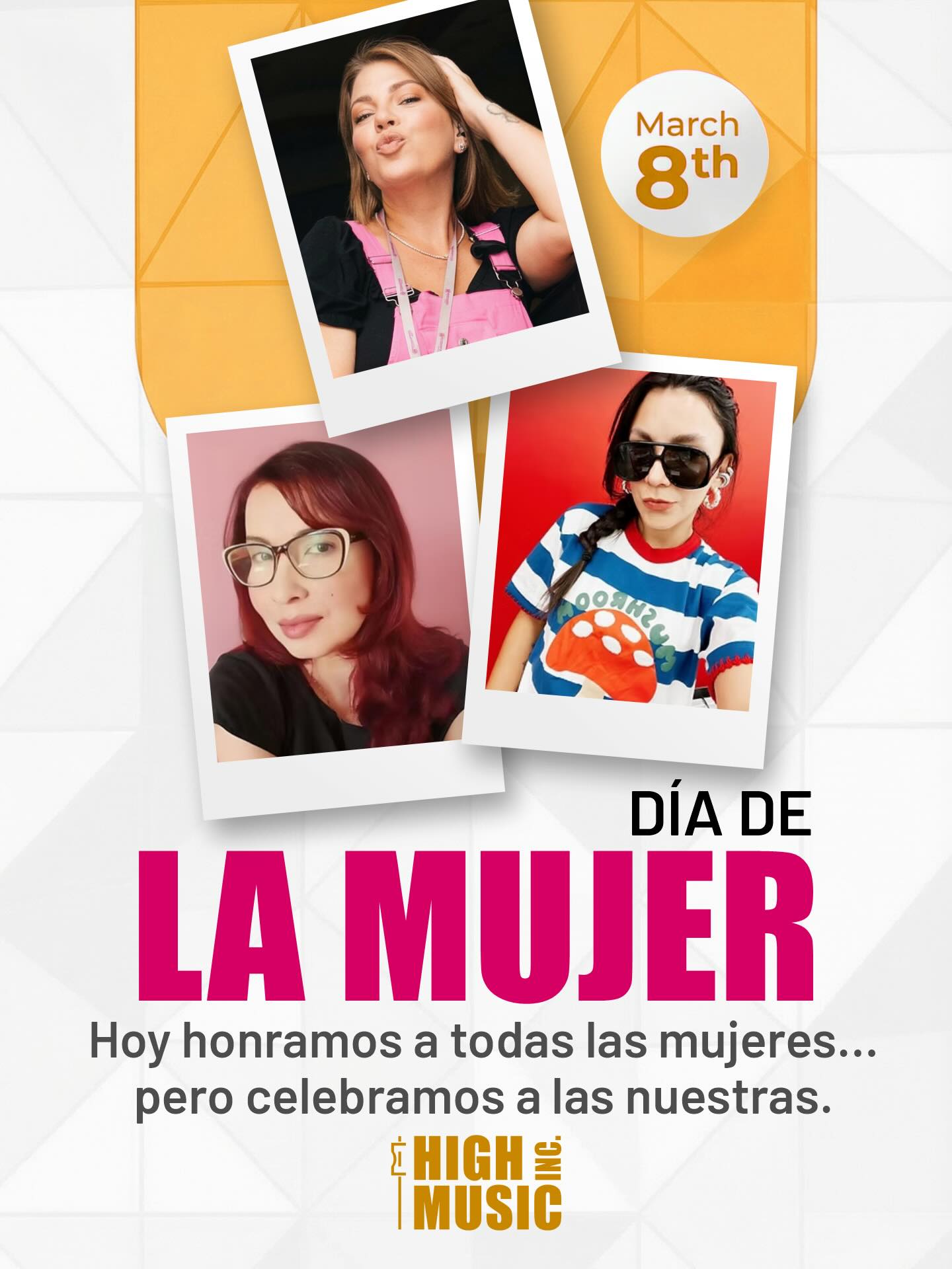✨ Hoy celebramos el talento, la fuerza y la pasión de las mujeres.
En High Music honramos a todas las mujeres en su día…
pero hoy queremos celebrar especialmente a las que hacen parte de nuestro team. 💜
Ellas son creatividad, compromiso, energía y corazón detrás de todo lo que hacemos.
Gracias por inspirar, liderar y hacer que cada día suene mejor. 🎶
Feliz Día de la Mujer.
#DiaDeLaMujer #WomensDay #HighMusic #WomenTeam #MujeresQueInspiran TeamHighMusic
