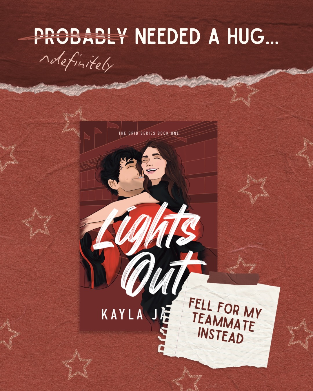 Probably-okay okay okay-definitely needed a hug but decided to write a story about the rookie female driver who fell for her older world champion teammate who is secretly down BAD for her both on and off the track.
Read Lights Out today! ๐๐ฉ๐๐๐๐๐๐๐ ๐ก๐ข๐ช on KU, paperback, and audio.
โค๏ธ formula 1
๐ theyโre teammates
โค๏ธ no third-act breakup
๐ broody boy x sunshine girl
โค๏ธ swoony and spicy
#sportsromance #kindleunlimitedromance #grumpyxsunshine #bookrecommendations #spicyromancebooks
โ
author kayla james, lights out kayla james, sports romance books, book aesthetic, formula 1, steamy romance, romance reader, book recs, book boyfriends, age gap romance, the grid series