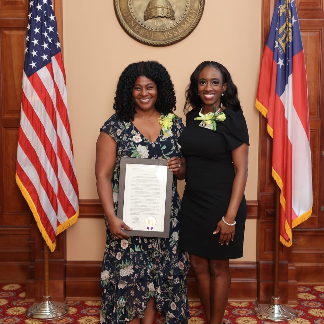 Each year, the Georgia Women’s Legislative Caucus hosts the Yellow Rose Ceremony to celebrate extraordinary women from across our districts who are making a real difference in their communities.
This year, I had the privilege of honoring Melissa Walker, who resides in the Snellville portion of House District 95.
Melissa has demonstrated the true POWER of women organizing with purpose. When an environmentally harmful project threatened to be built in her backyard, she did not stay silent. She mobilized, educated, and galvanized her neighbors. With her leadership—and the support of many in the community, myself included—she helped send a clear and unified message that our community deserves responsible development and environmental stewardship.
It was my honor to present her with:
💛An official Georgia House Resolution, engraving her name into Georgia’s legislative history
✨An Outstanding Citizen Award—because that is exactly what she is: OUTSTANDING
🏆A glass award with her name on it
Her leadership is a reminder that civic engagement matters. One voice, when organized and persistent, can create meaningful change.
During Women’s History Month—HERstory Month—we celebrate women like Melissa who create both small and big ripples to improve our communities.
🙌🏾Here’s to the women who organize.
🙌🏾Here’s to the women who lead.
🙌🏾And here’s to the women who refuse to be overlooked.