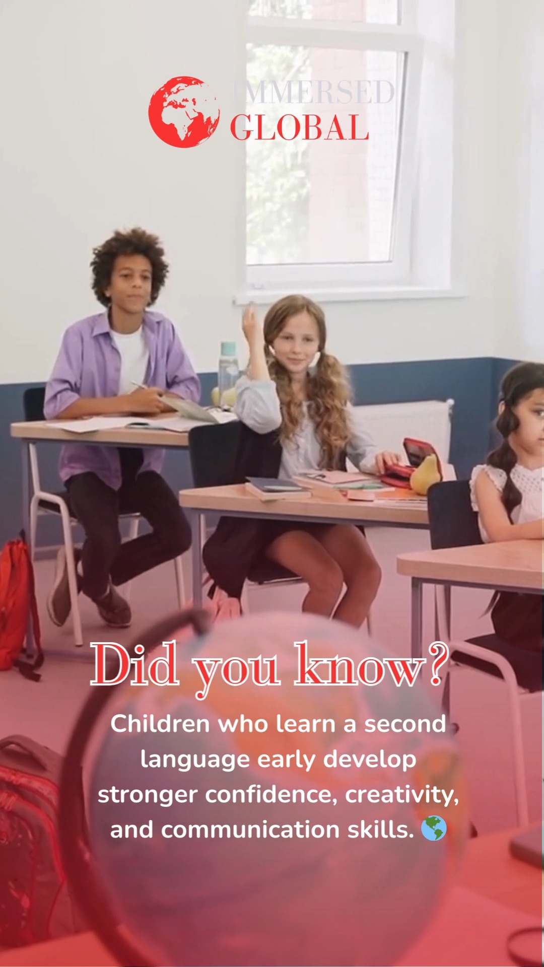 Imagine your child confidently speaking another language.
Learning a second language at a young age helps children build confidence, curiosity, and cultural awareness. It also strengthens communication skills and opens doors to global opportunities.
At Immersed Global, children grow through immersive Spanish and French learning experiences designed to inspire leadership, curiosity, and connection with the world.
✨ Give your child a global advantage.
🔗 Learn more and register through the link in our bio.
#ImmersedGlobal #LanguageLearning #DMVParents #SpanishForKids #FrenchForKids #YouthLeadership