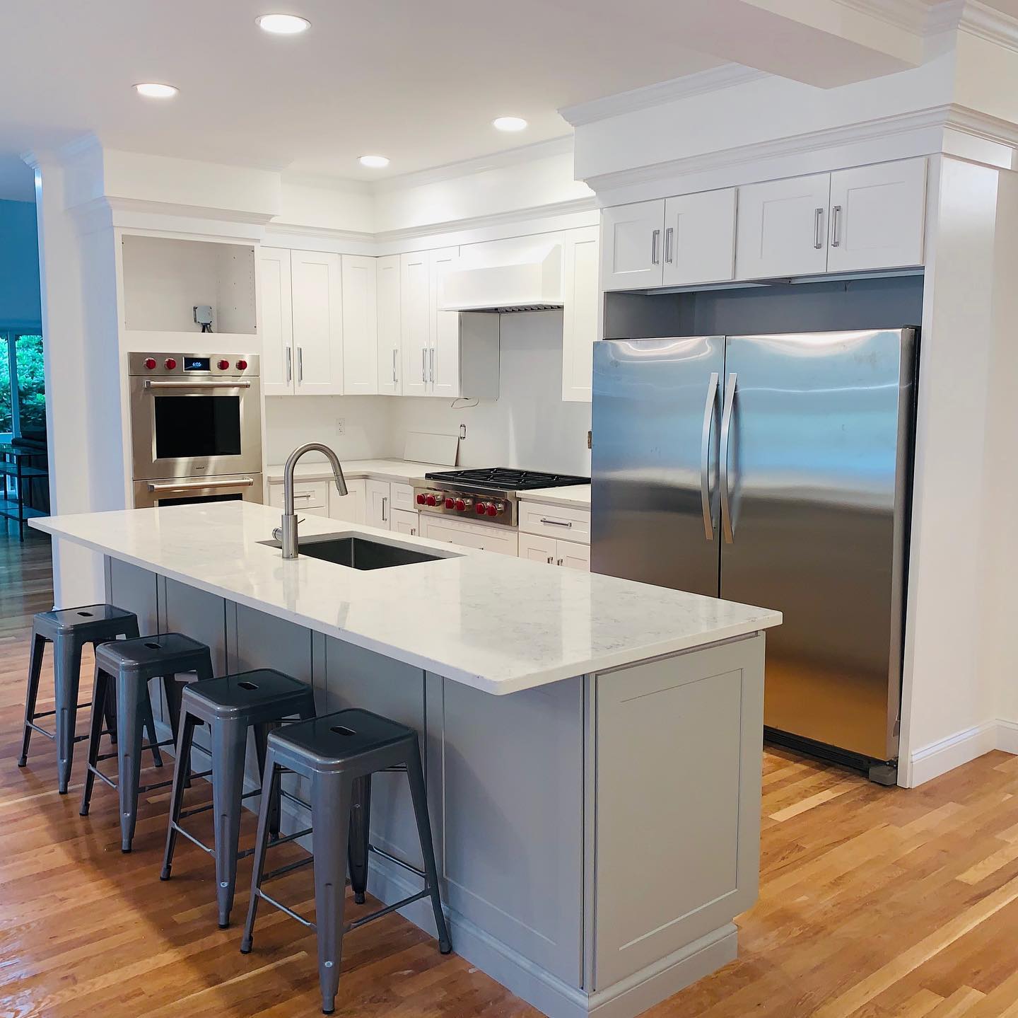 Revamped this kitchen down in Scituate, swipe to see the before.