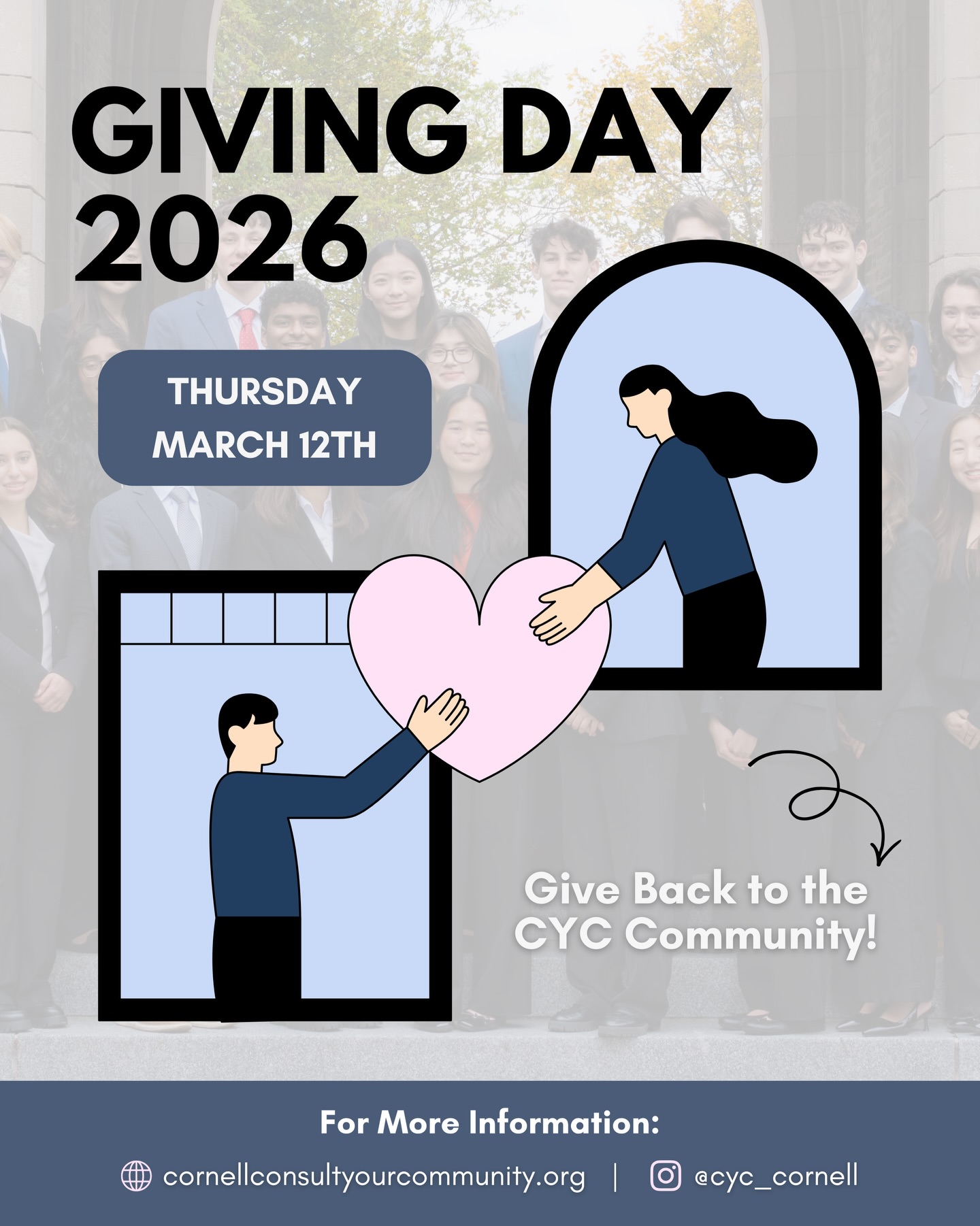Happy Giving Day! Contributions would not only help further our mission of supporting Ithaca’s small businesses through pro-bono consulting services, but also further our professional development opportunities for our members. The link to donate is in our bio! Thank you so much for your support!
