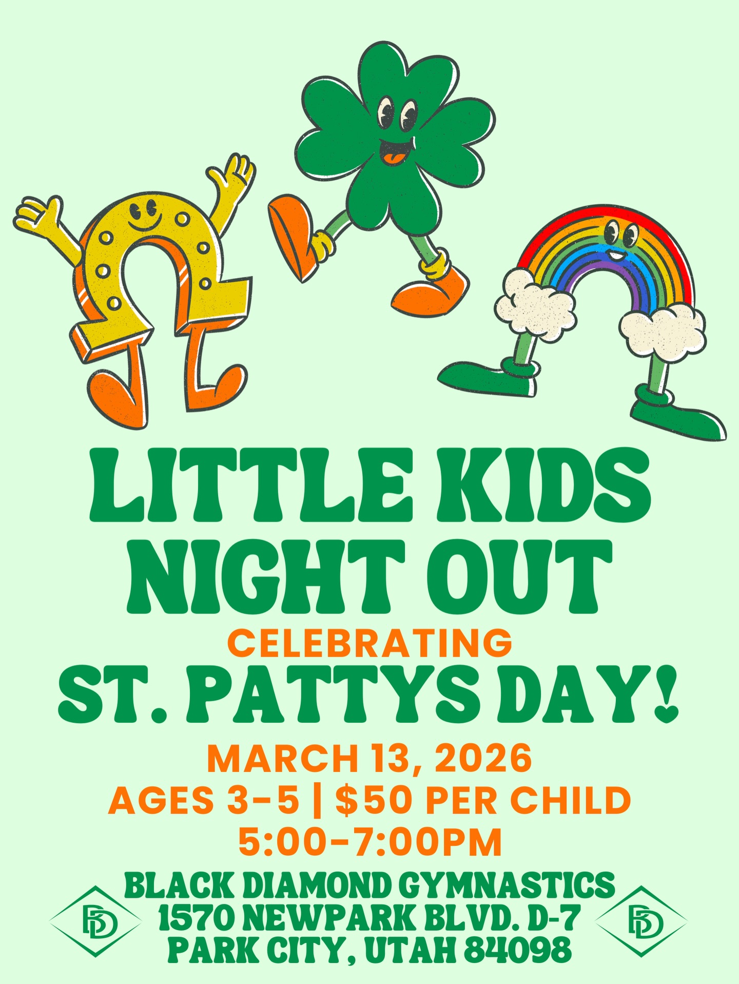We’re celebrating the holiday all month long- join us tomorrow or on the 20th for a night your kids won’t forget! This is the perfect way for kids to play, explore and burn off energy while parents enjoy a night out🍀🌈 #parkcity #parkcitykids #gymnastics #fun