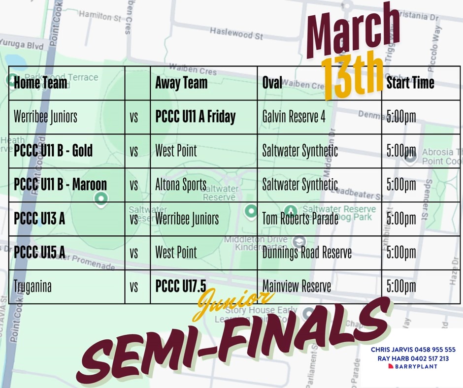 🏏🏆From tomorrow we've got 11 junior Semi-Finals and one Grand Final kicking off. 🏏🏆
Congratulations on getting there and good luck to all the young Warriors going out to do thier best in the WRJCA finals series. With an extra mention to the under 13 Girls who are playing in the Big Show on Monday afternoon.
#WarriorWay #WRJCA #PCCC