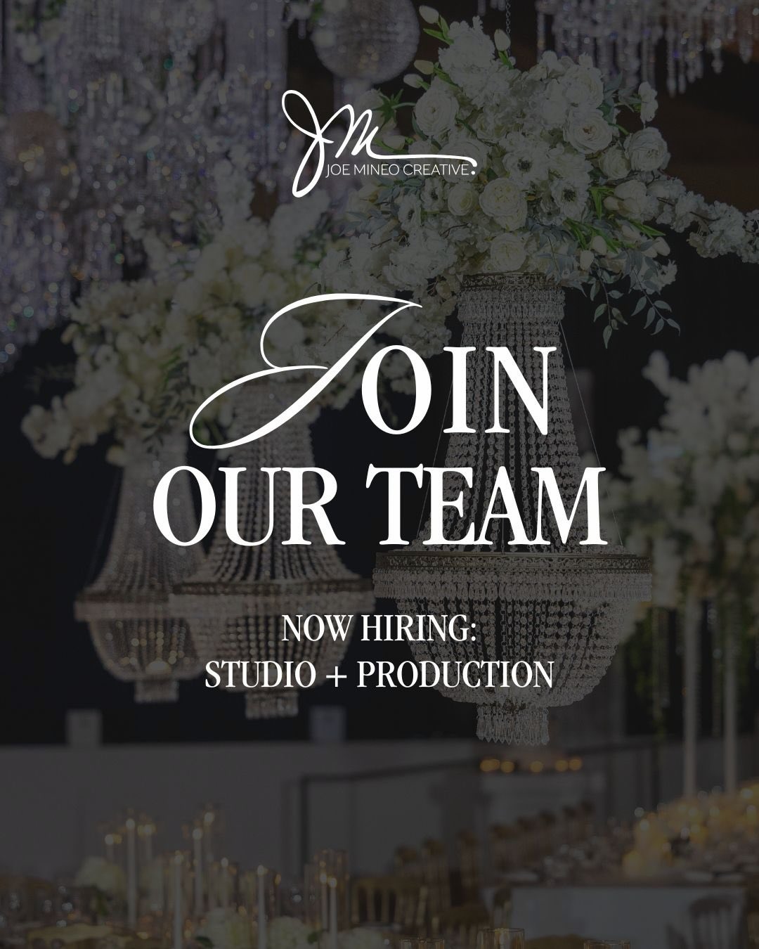 We’re hiring at Joe Mineo Creative 💐
If you’re creative, detail-oriented, and thrive in a fast-paced, hands-on environment, we’d love to hear from you ⬇️
Open roles:
• Event Producer
• Floral Designer
• Production Team Members
• Event Designer
Full-time + Part-time • Youngstown, OH
To apply, please send your resume to:
📧 mb@joemineocreative.com
#joinourteam #creativejobsinyoungstown #hiring #youngstownohio