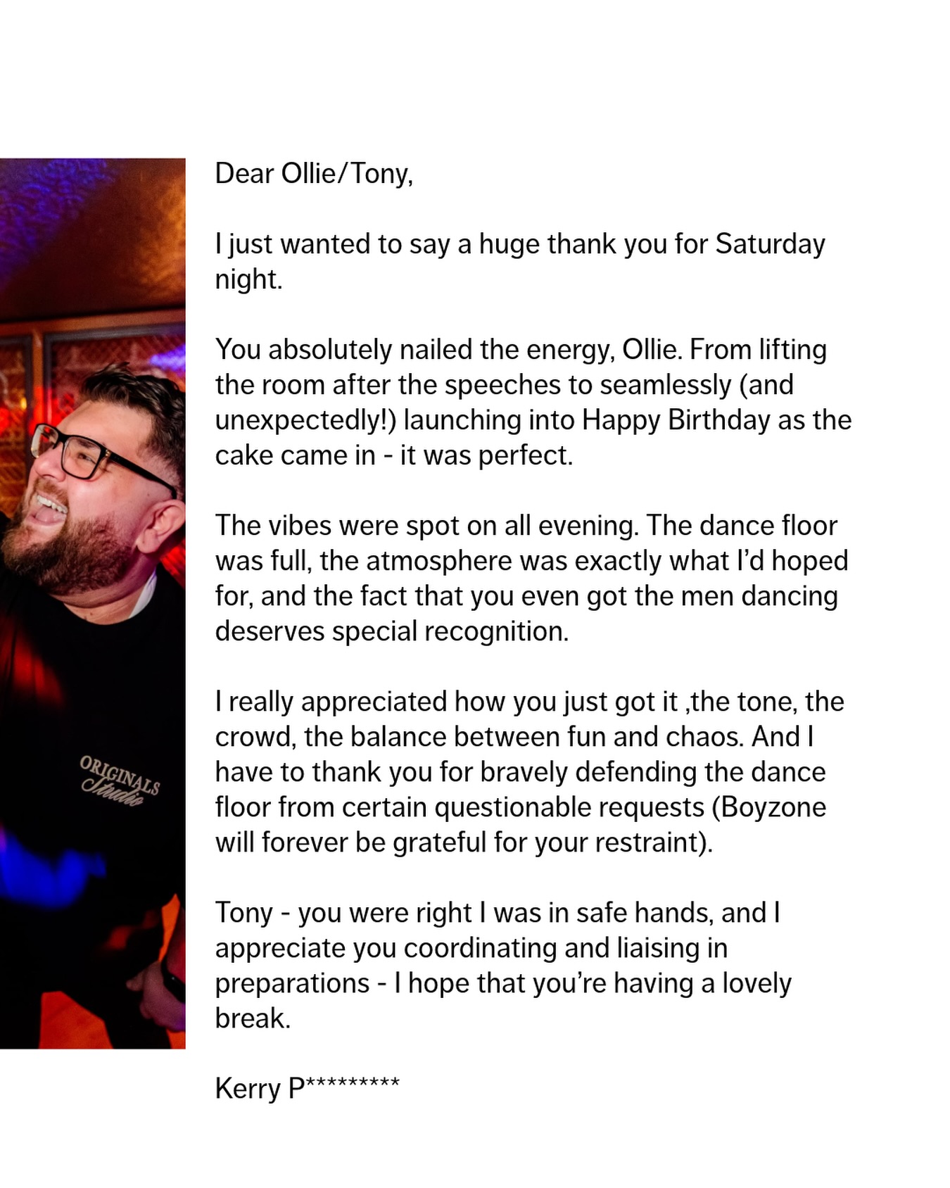 …as we roll into 2026, the legend that is @djollieeast drops a huge set at a special party for a lovely client. These words tell you everything, really glad we got this opportunity as the venue was very special… #funkyhouse #houseparty #birthday #sugarbumpsdjs #sugarbumpsevents