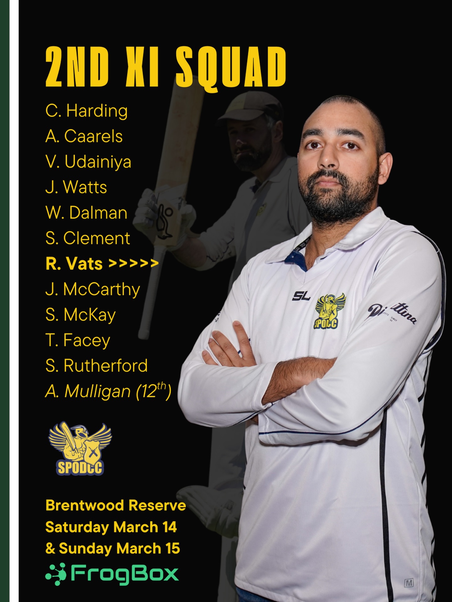 2nd XI Grand Final Team 💪
The 2s return to the field to take on Glen Iris at Brentwood Reserve