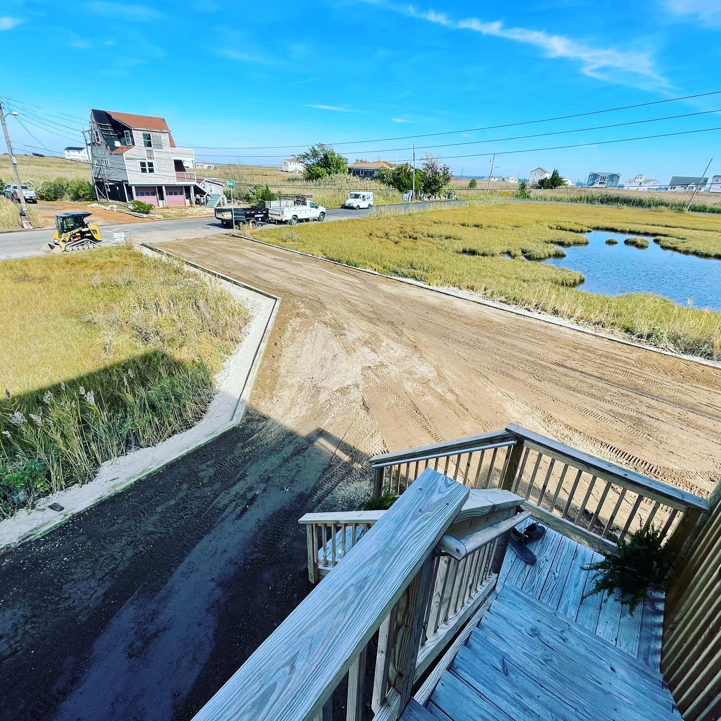 Living on the marsh is always tough. We came in hot and raised this entire property 12 inches with marine grade lumber, crushed concrete, and with 3/4 limestone. #LandoverSea