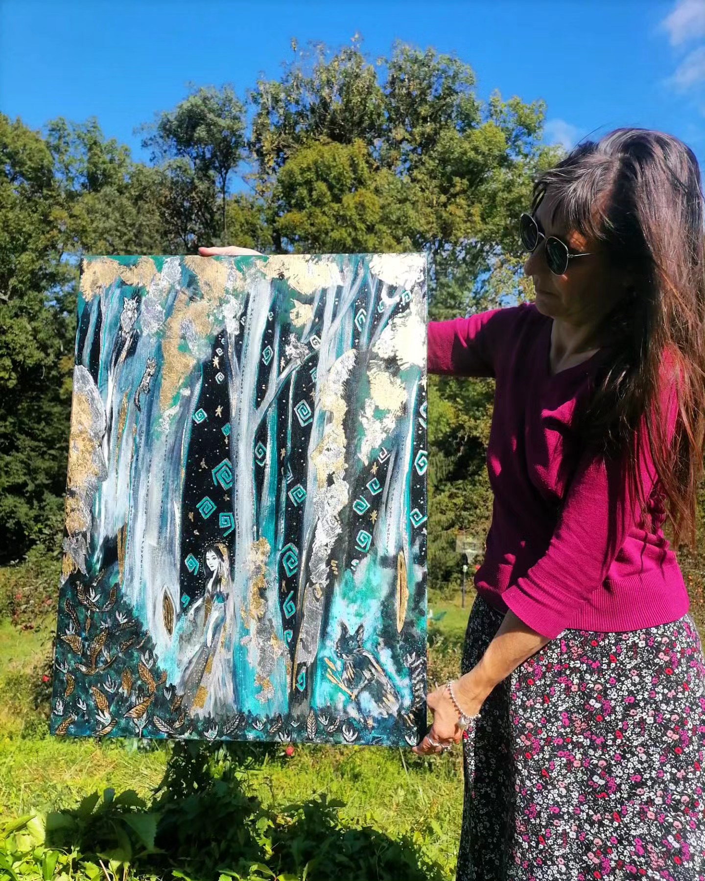 Une idée de titre pour mon tableau ?
Que vous évoque-t-il ?
Bonne journée et beaux rêves !
#painting #artistlife #frenchartist #peintre #illustratrice #womanspirit #positiveenergy #oniricart #dreamerart #canva #toile
www.microcosmaspirit.art