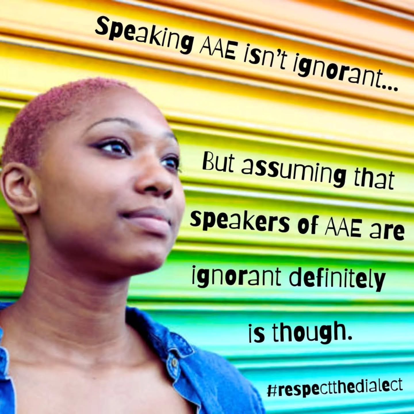 Language differences are sometimes mistaken for deficits. Oftentimes, it's not a mistake at all.
African American English follows systematic linguistic patterns like any other linguistic code. The real problem ain't AAE—it’s the assumptions people make about those who speak it.
And all of it is rooted in racism.
#RespectTheDialect #RespectTheSpeakers #ignoranceredefined #ignant #AAE Blacklinguisticexpression linguicism RacismIsAChoice RacismIsIgnorance