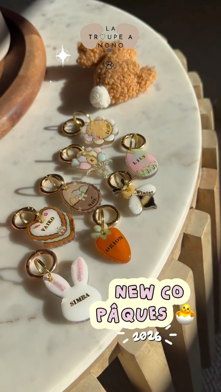 🐣 NEW – Collection Pâques 2026 🪺🫶🏻
Les beaux jours arrivent et avec eux nos 8 nouvelles médailles de Pâques 2026 ✨
Un concentré de couleurs, de douceur et de soleil pour accompagner vos compagnons dans leurs premières balades printanières. ❤️
#accessoirechien #medaillechien #happyeaster #accessoirechien #medailleenresine