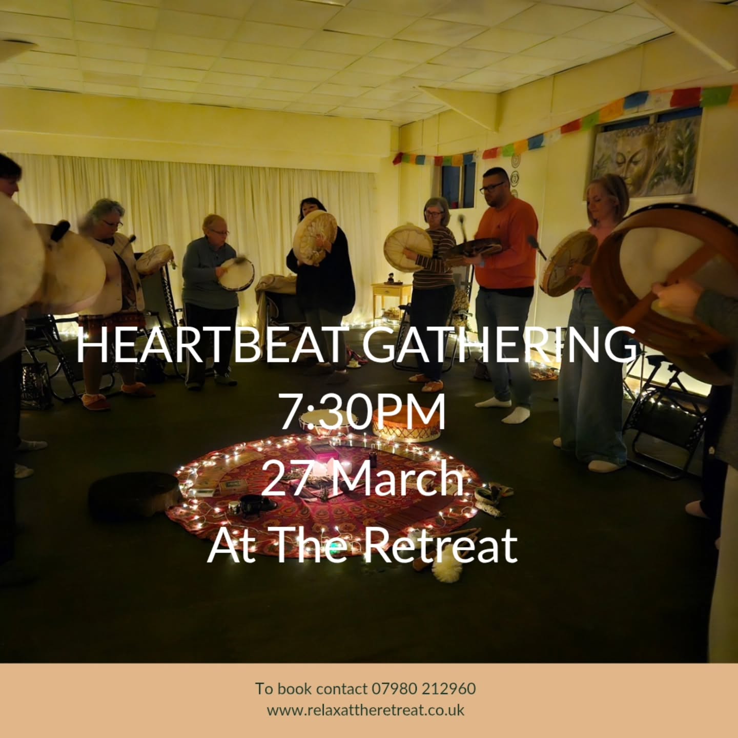 Ever wanted to try drumming? Now is your chance, join us and experience a drum circle, absolutely no skills required suitable for total beginners, just join in, chill out and enjoy a really relaxed, open, friendly space. Limited places available, we have the drums! #drumming #relaxattheretreat ##takecontrolofyourwellbeing #wellnessthatworks #wellbeingworkshops