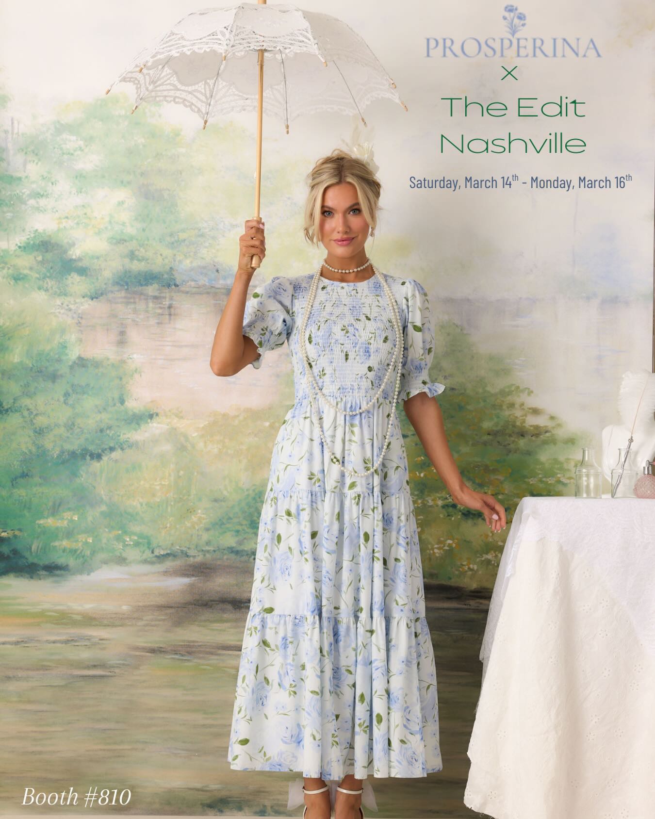 Howdy!🩵🤎
Are you headed to The Edit Nashville this weekend? If so, pop by Prosperina (Booth #810) to view new pretty Summer/Fall deliveries!✨
💌: Ellie@mphyman.com to schedule an appointment!