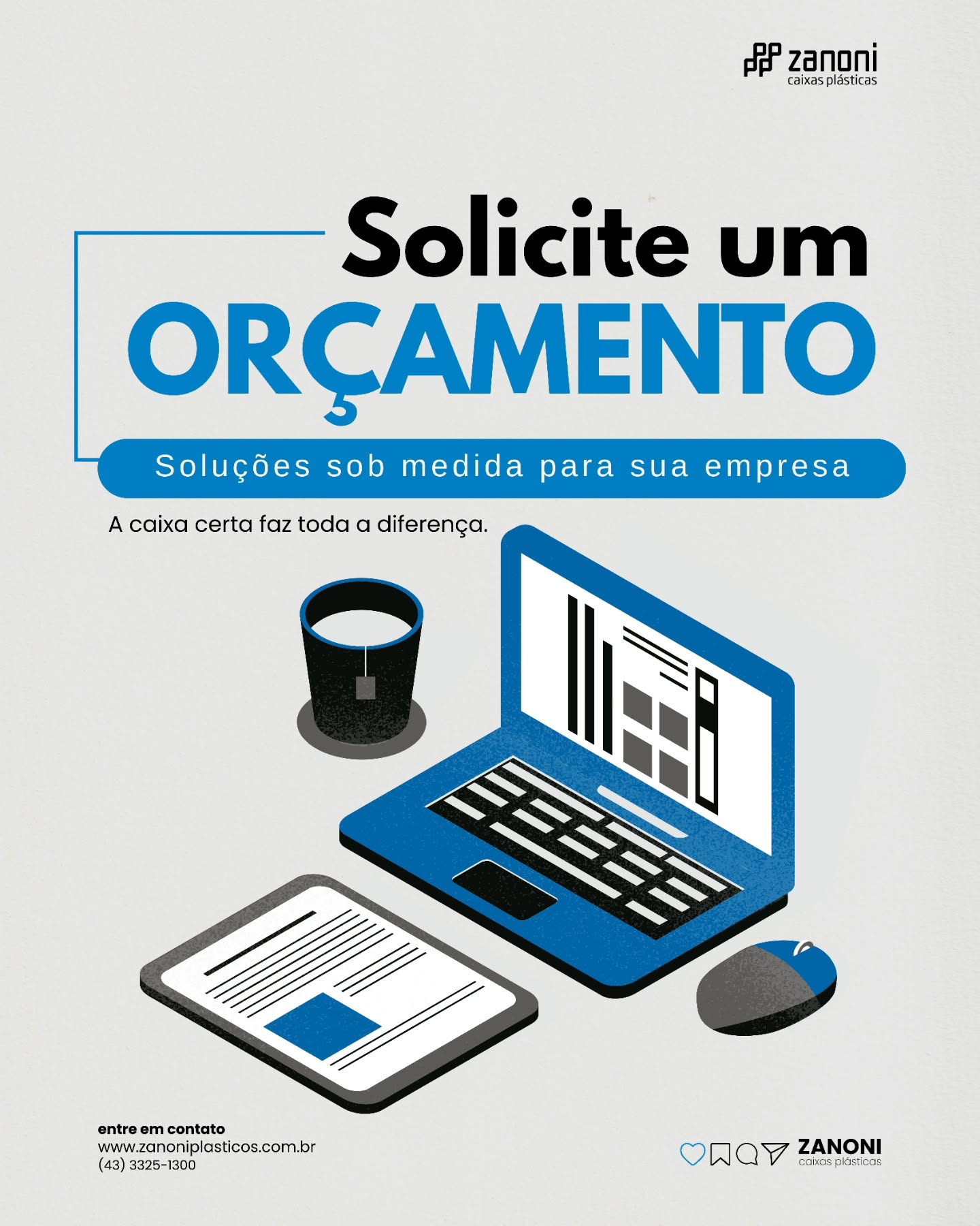Solicite um orçamento sob medida para sua empresa.
Cada operação tem uma necessidade.
Cada caixa precisa cumprir uma função específica.
✔️ Medidas corretas
✔️ Aplicação adequada
✔️ Padrão industrial
✔️ Mais eficiência no dia a dia
📦 A caixa certa faz toda a diferença no resultado da operação.
👉 Fale com a indústria e receba uma solução pensada para o seu processo.
Na Zanoni Caixas Plásticas, orçamento não é tabela genérica.
É projeto alinhado à sua realidade.
#SoliciteOrçamento #SoluçõesSobMedida #GestãoLogística #CaixasPlásticas #IndústriaBrasileira