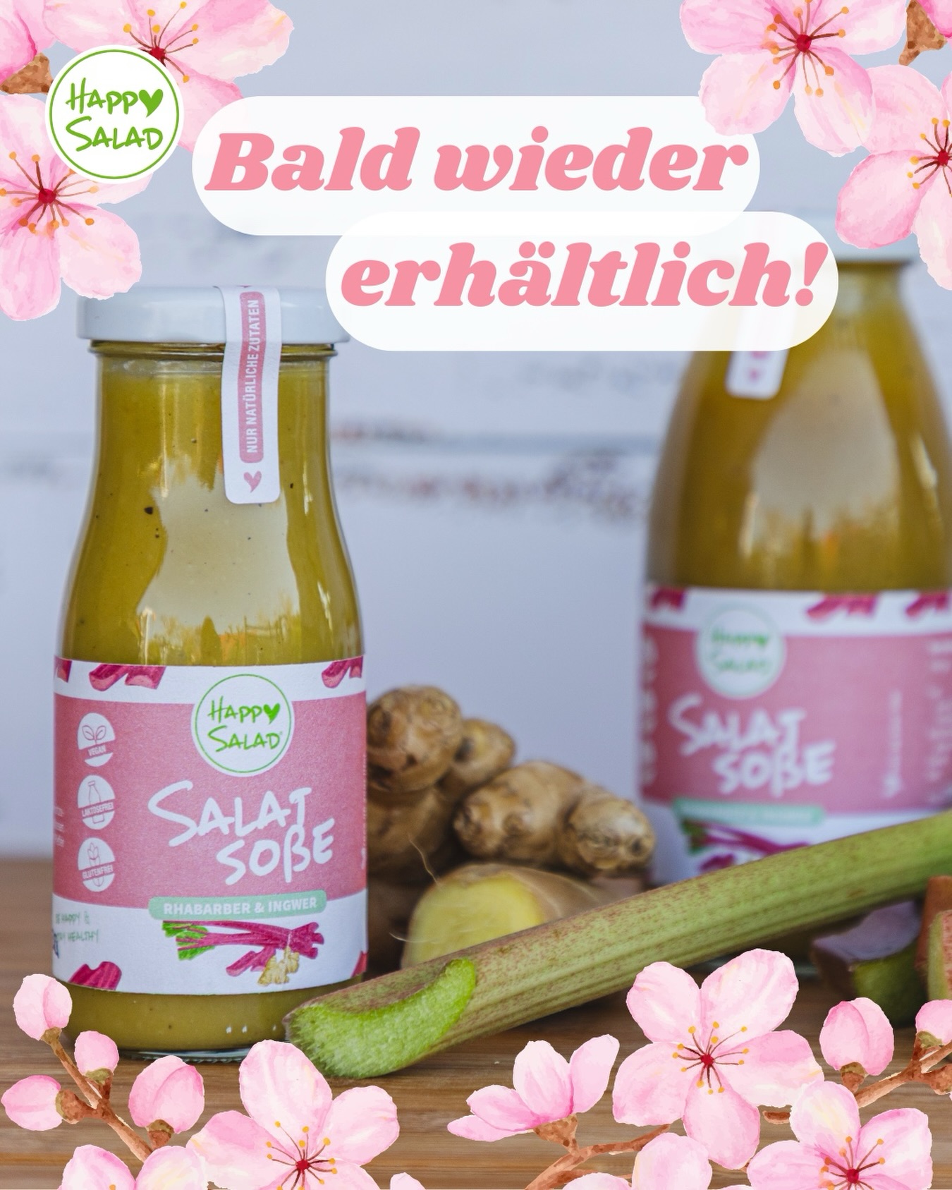 Hallo Frühling! 🌼🌷
Die Tage werden länger, die Sonne strahlt – und wir feiern den Start in die schönste Salat-Saison des Jahres! ☀️🥗
Pünktlich zum Frühlingsanfang ist unser Happy Salad Rhabarber & Ingwer Dressing wieder zurück! 💗
Fruchtig-säuerlicher Rhabarber trifft auf die feine Schärfe von Ingwer – perfekte für knackige Frühlingssalate, Bowls oder als Upgrade für Ofengemüse.
❗️Das Rhabarber & Ingwer Dressing ist ab dem 15.03.2026 wieder erhältlich – und nur für kurze Zeit!
Also nicht verpassen und jetzt bestellen unter:
👉 www.happy-salad.de/happy-shop
Schau für weitere leckere Rezepte gerne auf unserem Blog vorbei.
BE HAPPY & STAY HEALTHY 💚
#happysalad #salad #salat #healthy #Salatdressing