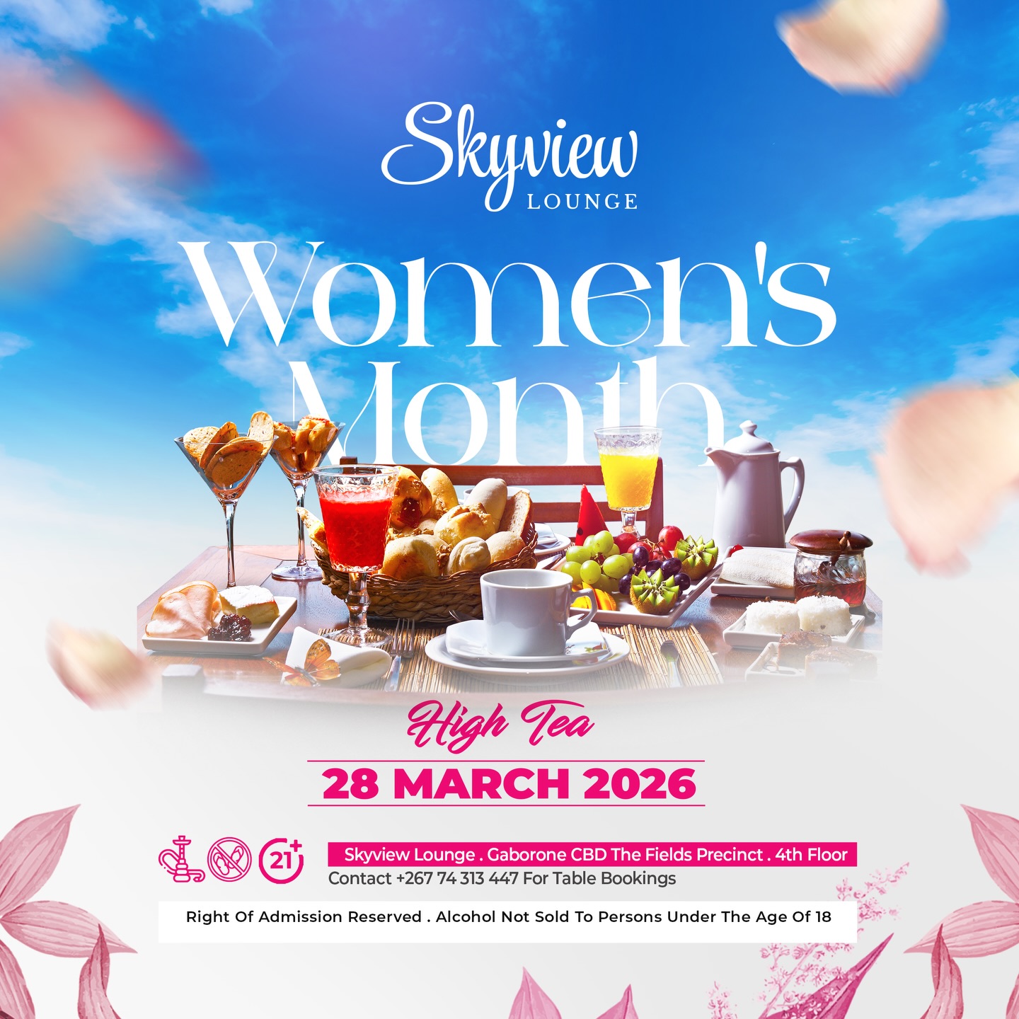 Closing off women’s month in style, gloves and fancy tea cups 🧁🫖
We’re having a high tea and you’re invited
Call or WhatsApp 77 583 618 to book a table. More details to follow.