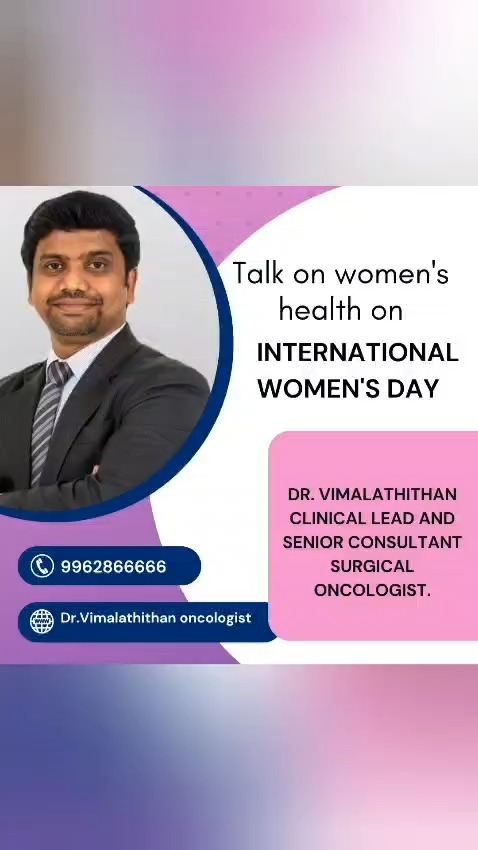 On this Women’s Day, let’s celebrate strength, resilience, and the courage of every woman fighting cancer. Early detection saves lives."
📲 Book your appointment today!
📞 +91 99628 66666
#WomensDay #BreastCancerAwareness #EarlyDetection #WomenHealth