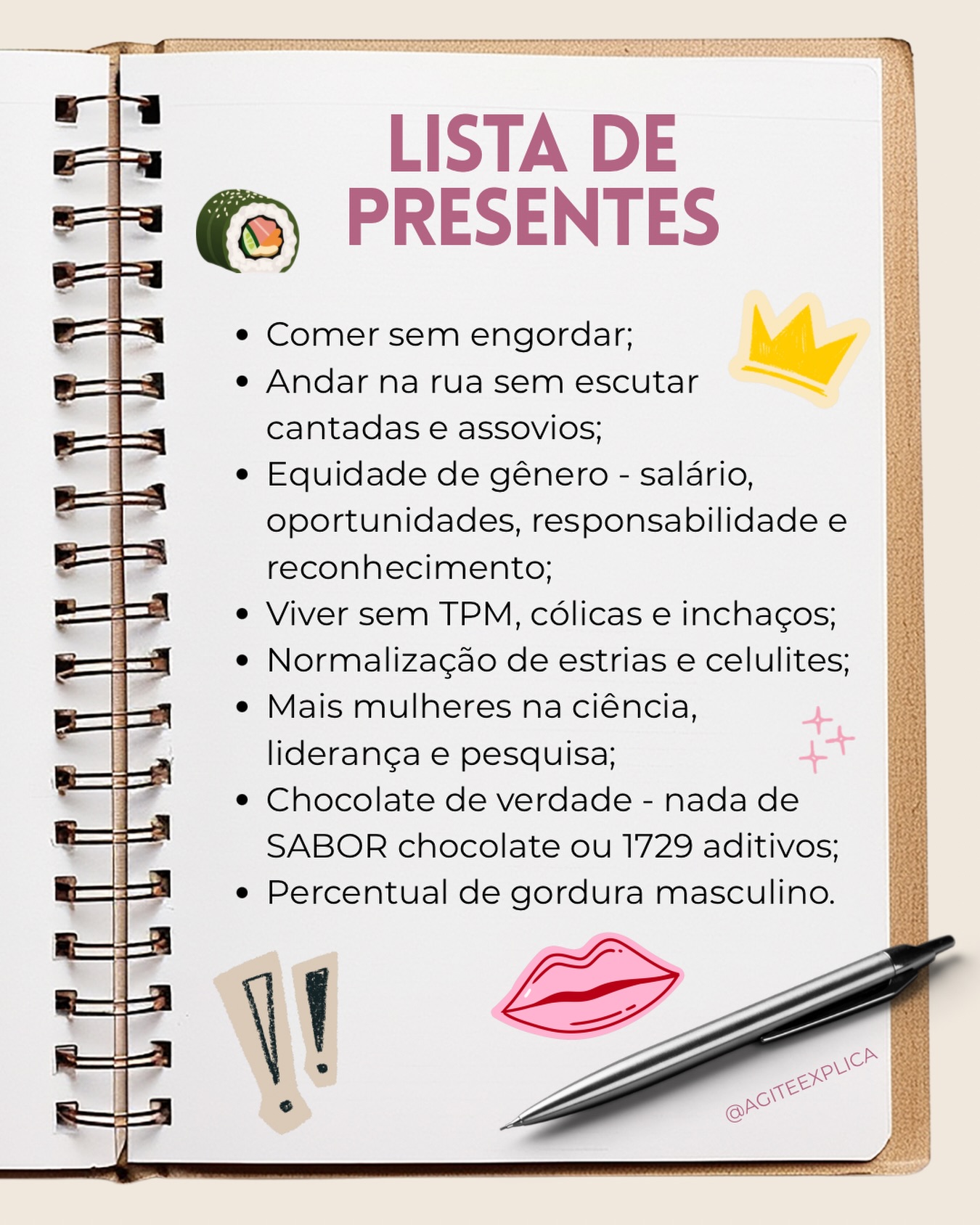 Se nada disso rolar, por enquanto também aceito viagens ilimitadas e roupas de academia infinitas 💅🏽