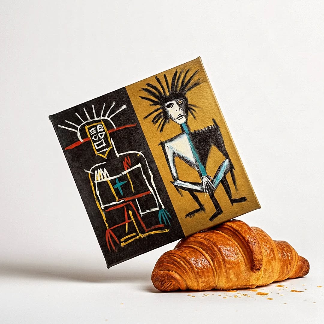 Vous reprendrez bien une petite toile ?
Merci à notre équipe de shooting pour cette incroyable photo 🙏😂.
Cette toile (et bien d'autres) est disponible sur notre boutique en ligne dont le lien est dans notre bio.
#art #peinture #croissantaubeurre #concoursfrance