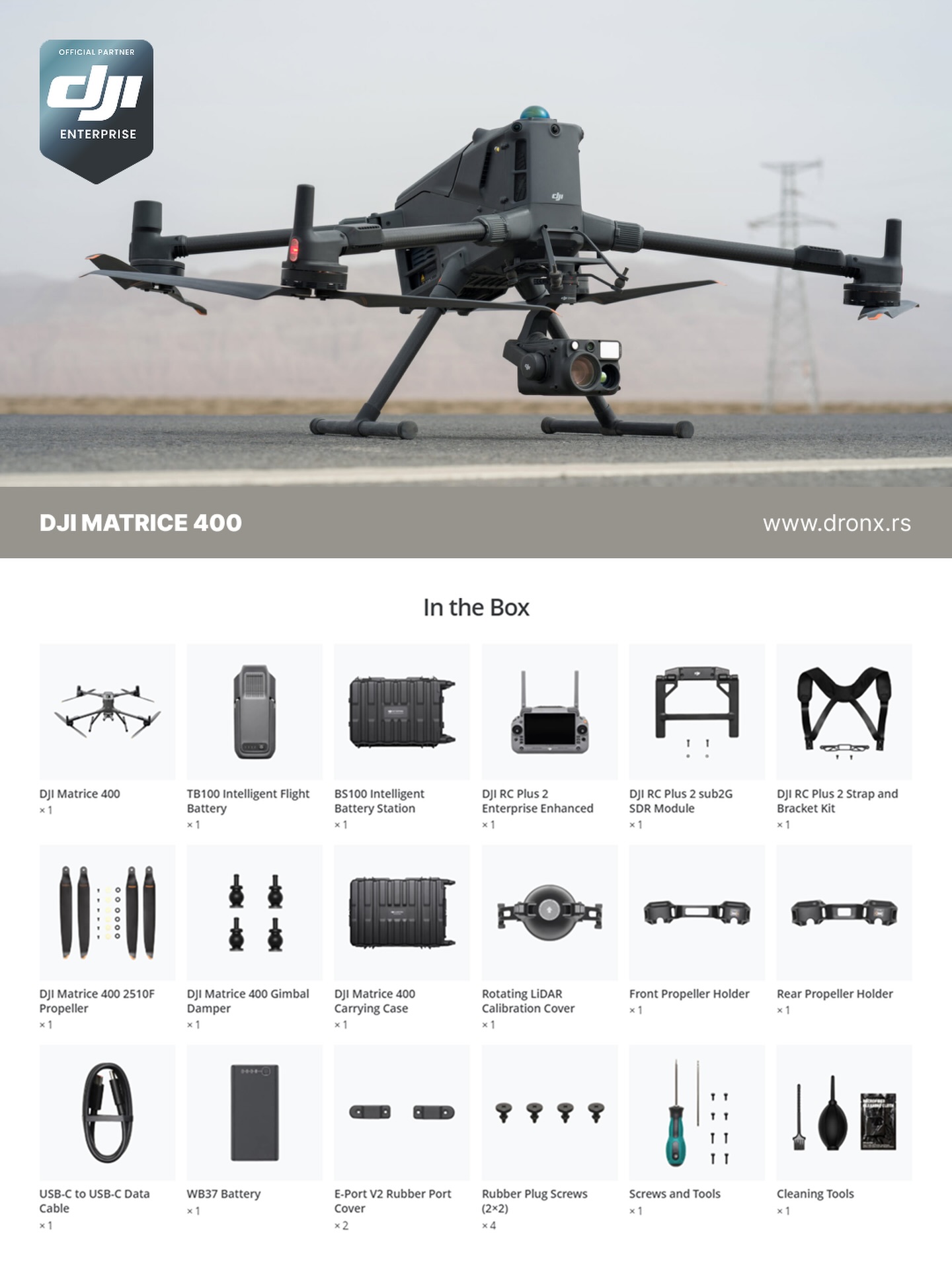 DJI Matrice 400 je industrijski dron za najzahtevnije misije.
DJI Matrice 400 je najnovija generacija DJI Enterprise platforme namenjena profesionalnim operacijama kao što su:
✔ inspekcija dalekovoda
✔ industrijske inspekcije
✔ javna bezbednost
✔ mapiranje i geodezija
✔ SAR operacije
Sa podrškom za napredne payload sisteme kao što su LiDAR, zoom kamere i multispektralni senzori, DJI Matrice 400 predstavlja vrhunsko rešenje za profesionalce.
🔹 Robusna industrijska platforma
🔹 Napredni sistemi stabilizacije
🔹 Kompatibilnost sa Zenmuse payloadima
🔹 Dug radni vek i pouzdanost
Dostupan kod DJI Enterprise partnera - DronX
📦 Isporuka širom Evrope
📩 info@dronx.rs
🌐 www.dronx.rs
#DJIMatrice400 #DJIEnterprise #IndustrialDrone #EnterpriseDrone