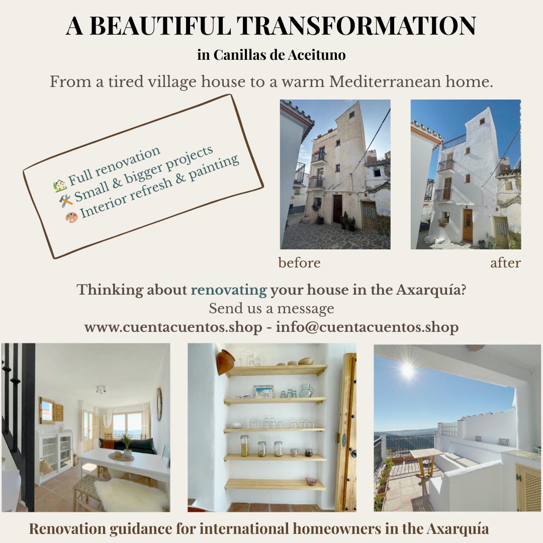 Thinking of renovating your house ? #cuentacuentosshop #interiordesignideas #interiordesigns #renovations #axarquía #homeinterior #houserenovation