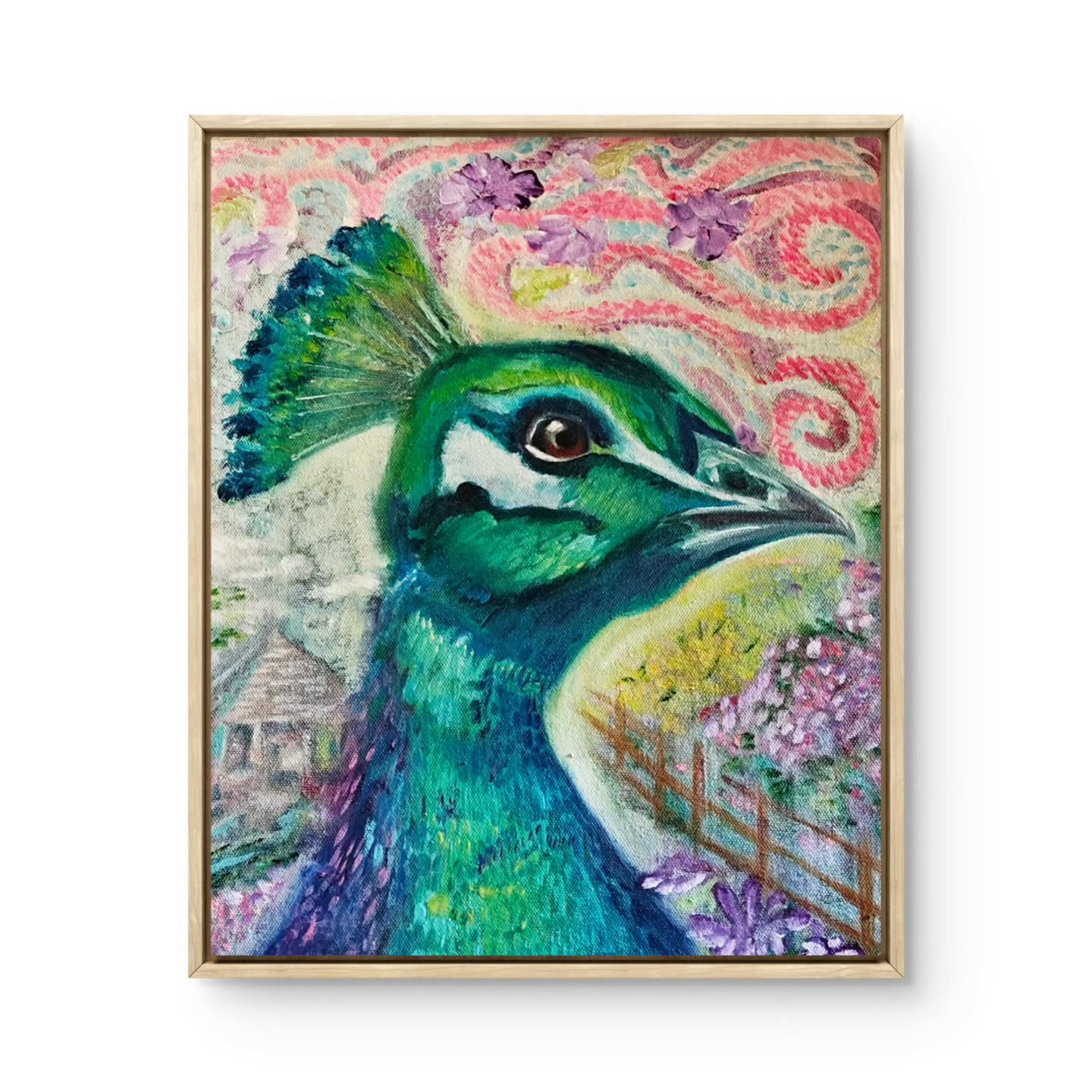 No words, just effort. Peacock 🦚 Oil painting... #artist #oilpainting #art_collective