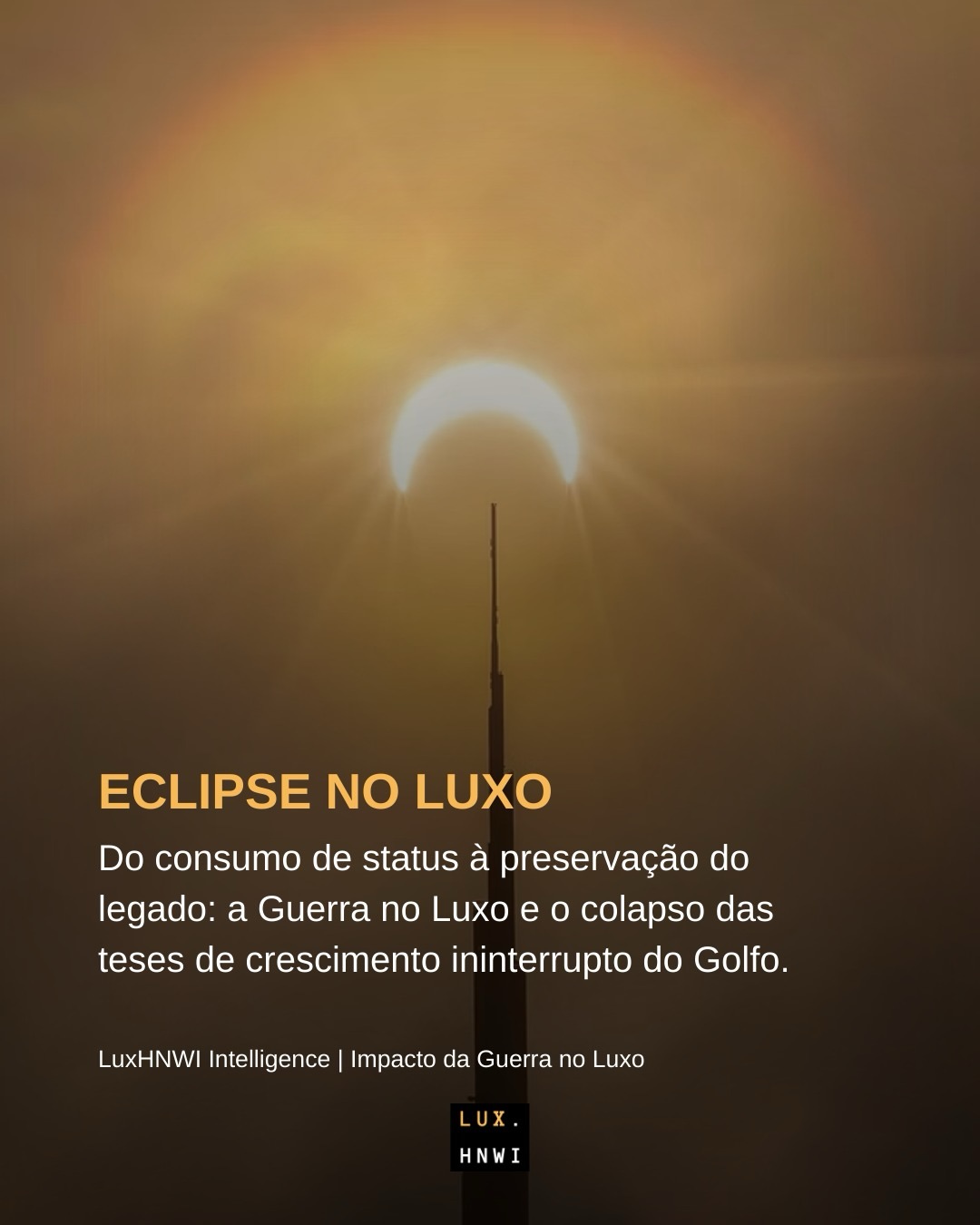 🏛️ O ECLIPSE DA IMUNIDADE.
Quando o “Anel de Fogo” emoldurou o Burj Khalifa em 2026, ele não trouxe apenas um fenômeno astronômico, mas o sinal de uma ruptura tectônica no ecossistema global. A Guerra no Luxo enterrou definitivamente a tese de que o alto padrão era blindado à gravidade geopolítica.
Em nosso novo artigo de estratégia, analisamos o “Choque de Fevereiro”:
📉 O colapso operacional dos hubs do Golfo e o impacto imediato nos balanços da LVMH e Richemont.
🛡️ A transição brutal do consumo de status para a Preservação de Legado.
✈️ O fim do oxigênio do Travel Retail e o início da maior migração silenciosa de capital da década.
Para o gestor e o investidor, o cenário mudou. Onde o som das sirenes substitui o tilintar das taças, a inteligência preditiva é o único ativo que separa a queda temporária da erosão permanente do Capital Cultural.
🔗 Leia o relatório completo: Link na Bio.
#LuxoBrasil #GestaoDeLuxo #Luxo #MercadoDeLuxo #InteligenciaDeMercado