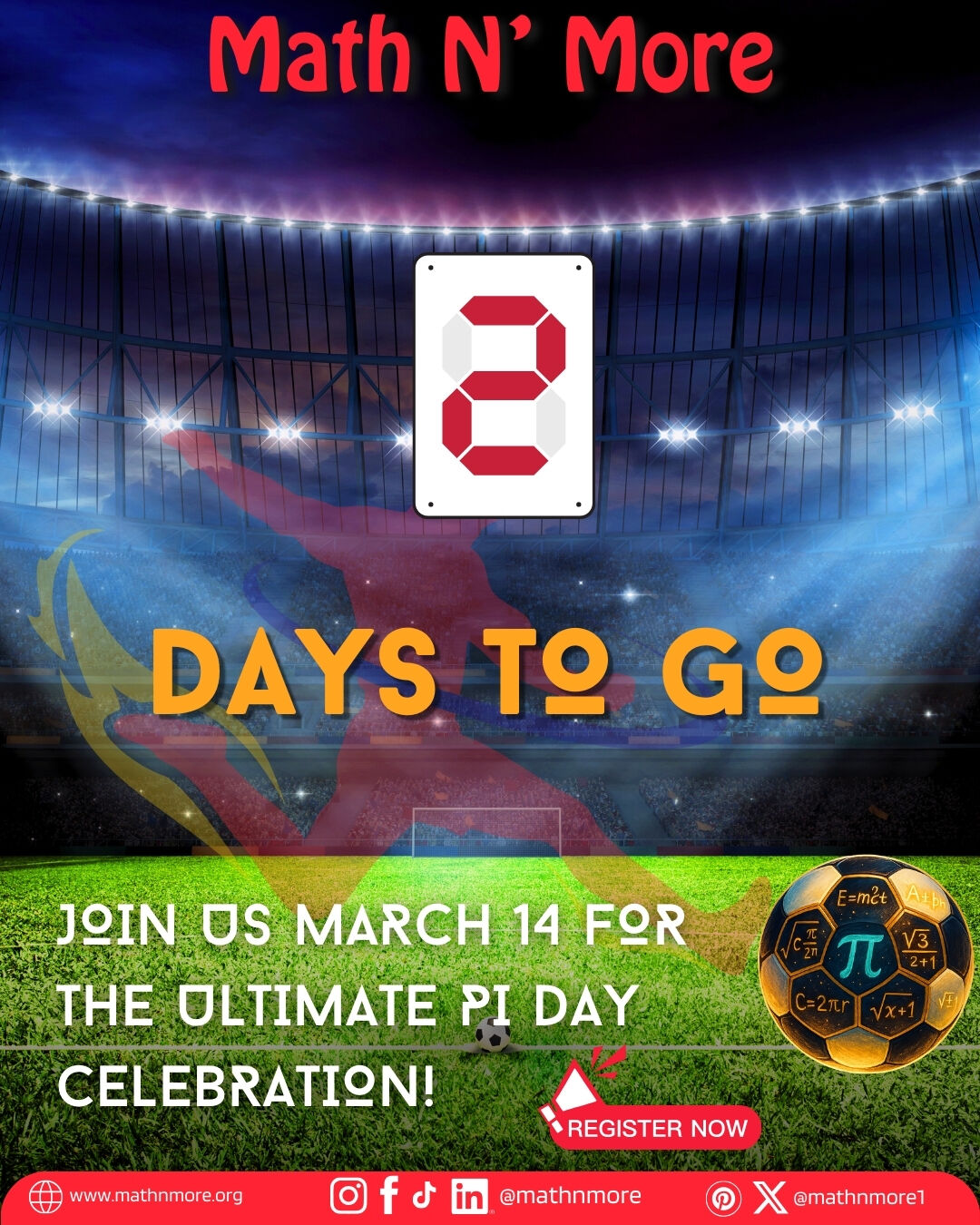 2️⃣ days until Pi Day.
Math. Games. Prizes. Community.
Register now or volunteer before the big celebration.
🔗 Link in bio.
#PiDay2026 #MathNMore #AtlantaScienceFestival #MathJoy #STEMFun #AtlantaFamilies #VolunteerATL