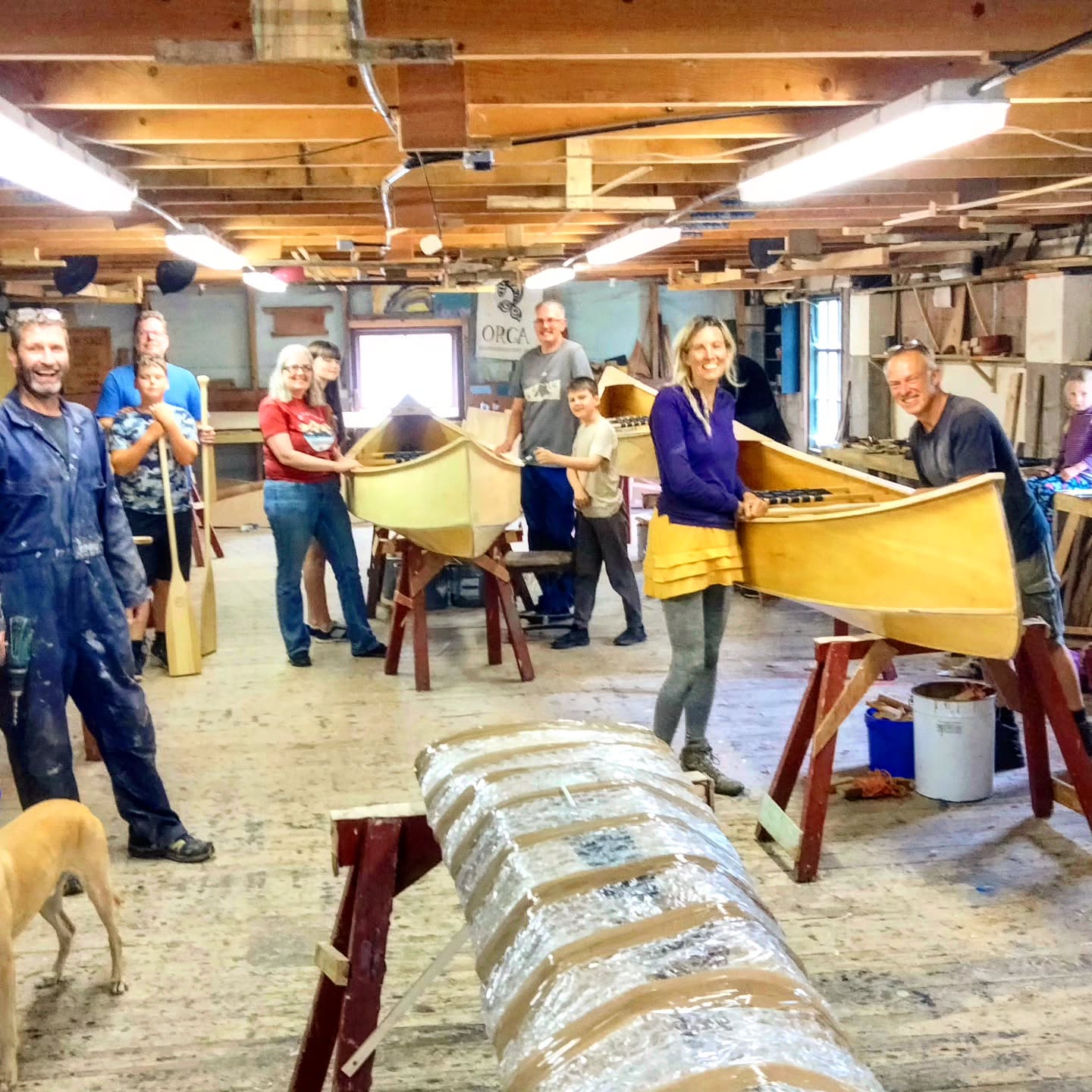 One spot left on our April build if anyone wants it? Booking via our website if you would like to join a bunch of lovely folk just like this bunch and come build yourself a lovely wooden canoe in 3 days!!
