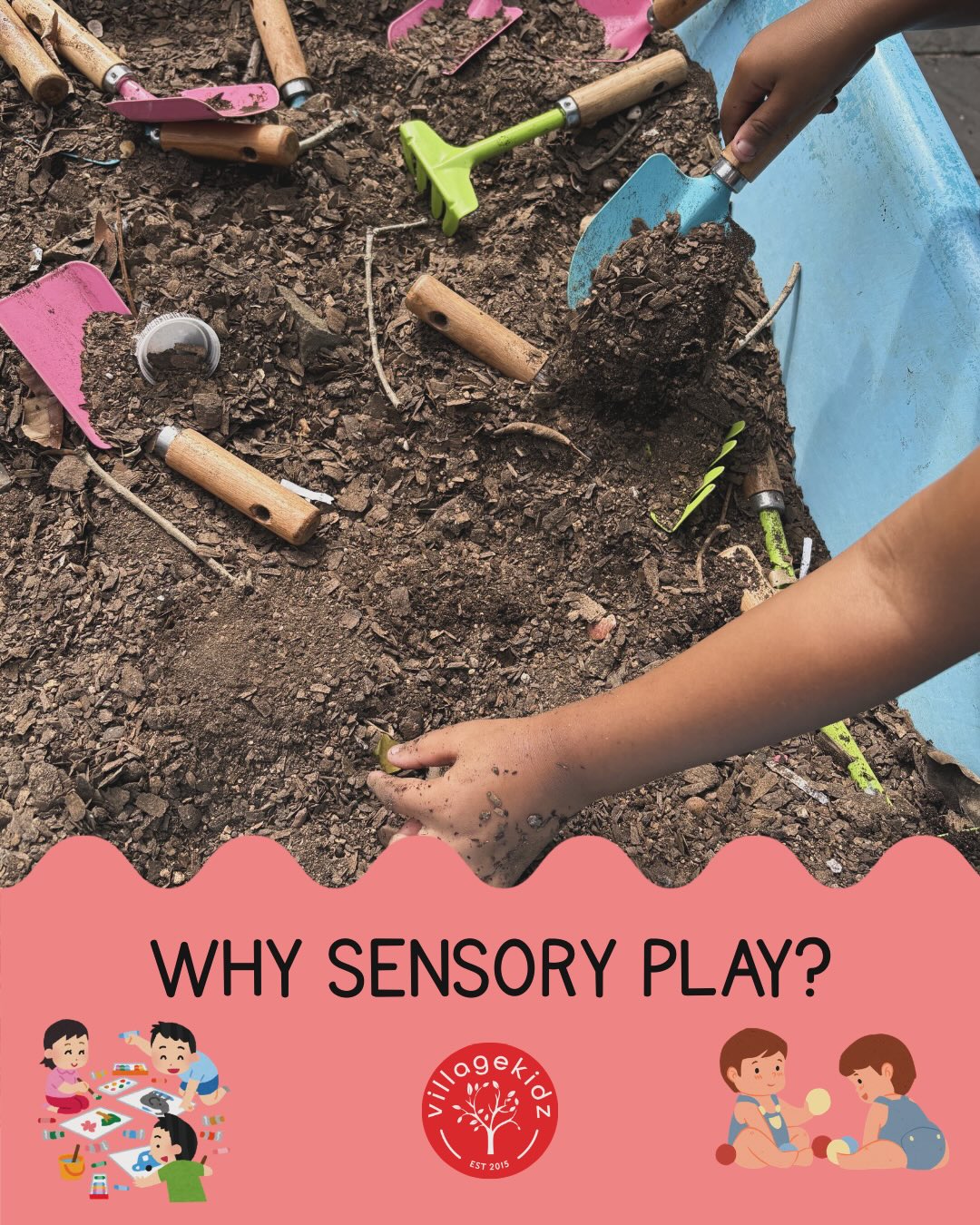Sensory play is more than just messy fun ✨🤪❤️
Through hands-on exploration children strengthen their fine-motor skills, build language and develop problem solving abilities 👏🥳 All whilst having fun and getting stuck in !!
#VillageKidz #EdenVillage #SaltRock #lovenorthcoast #sensoryplay
