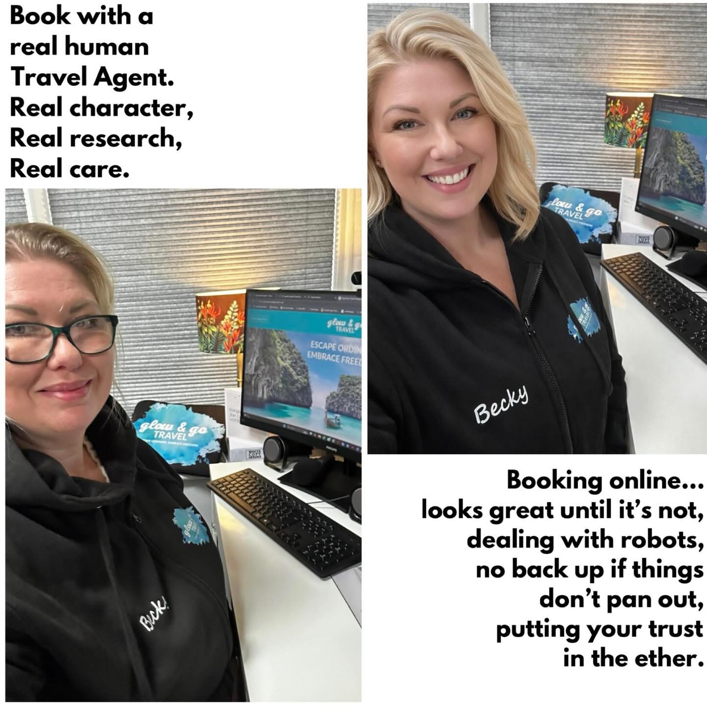 Want Real? You got it!
⬇️ 😂 as much as I’d love to look as polished as my AI friend over there - she’s not a real person!
Always choose real ❤️ real care, someone in your corner, someone on your wave length!
Whether it’s a package deal or a tour, a cruise or a long haul adventure I’ve got ya!
LINK IN BIO! #Travelagent #independanttravelagent #kettering #travel #holidays