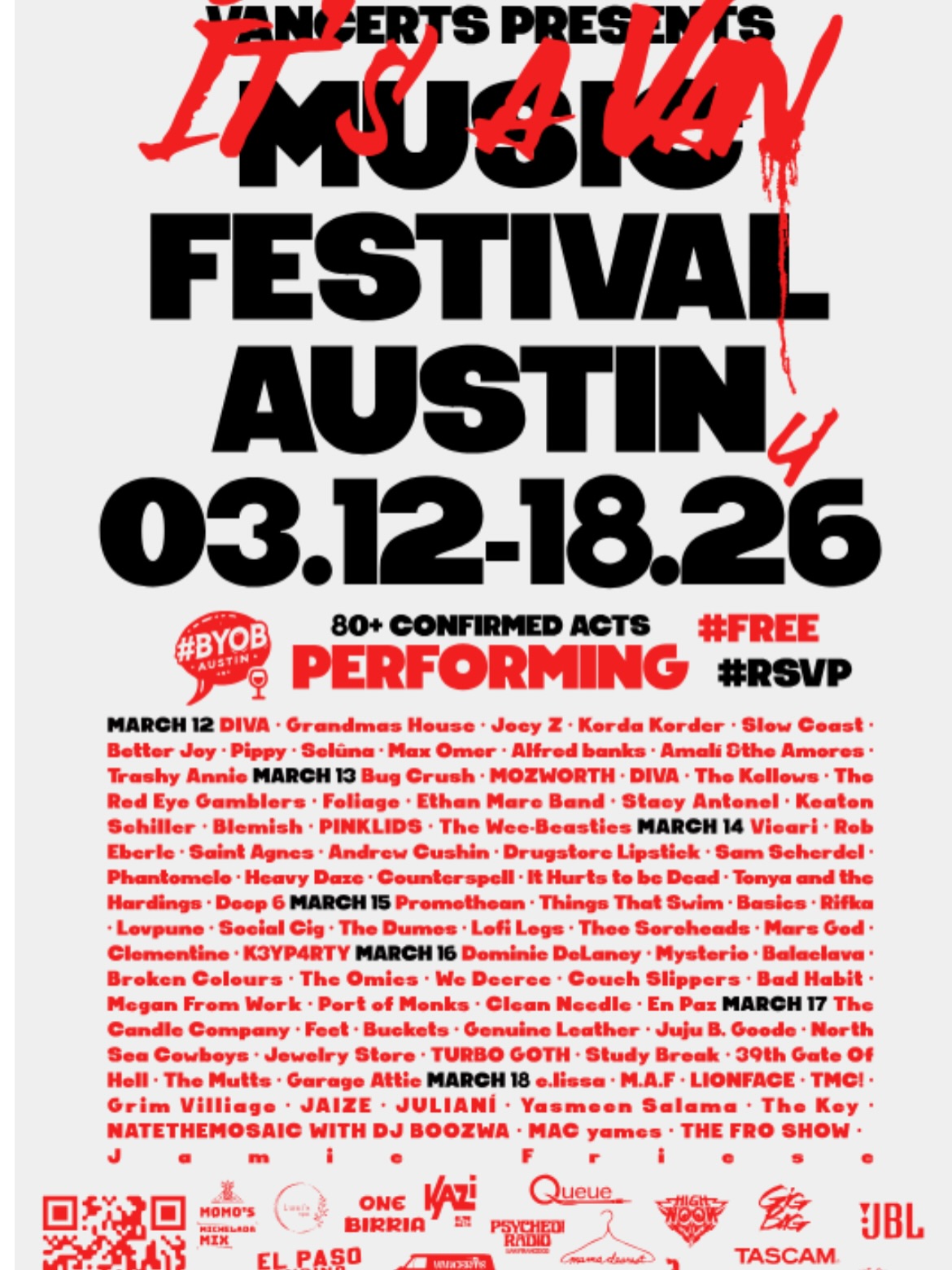 March 16th catch us playing ITS A VAN festival for @vancertsatx in Austin Texas 🇺🇸
To listen to the playlists get directions or any other details head to the link below.
https://www.vancerts.com/rsvp
#festival #austin #texas #usa