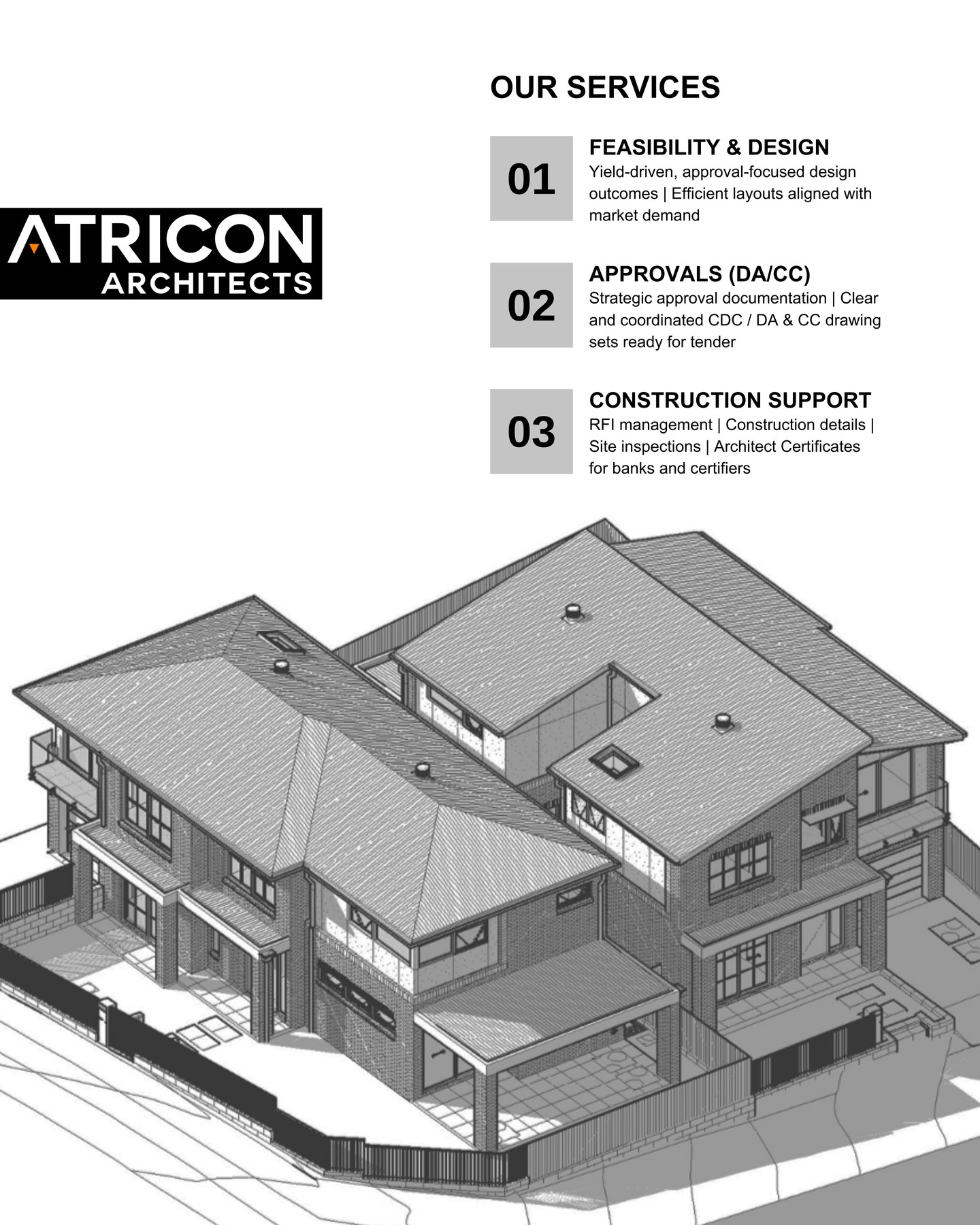 Our vision is to serve as the benchmark for excellence in residential architecture, and to be the trusted partner of choice for Government agencies, builders, developers, and homeowners.