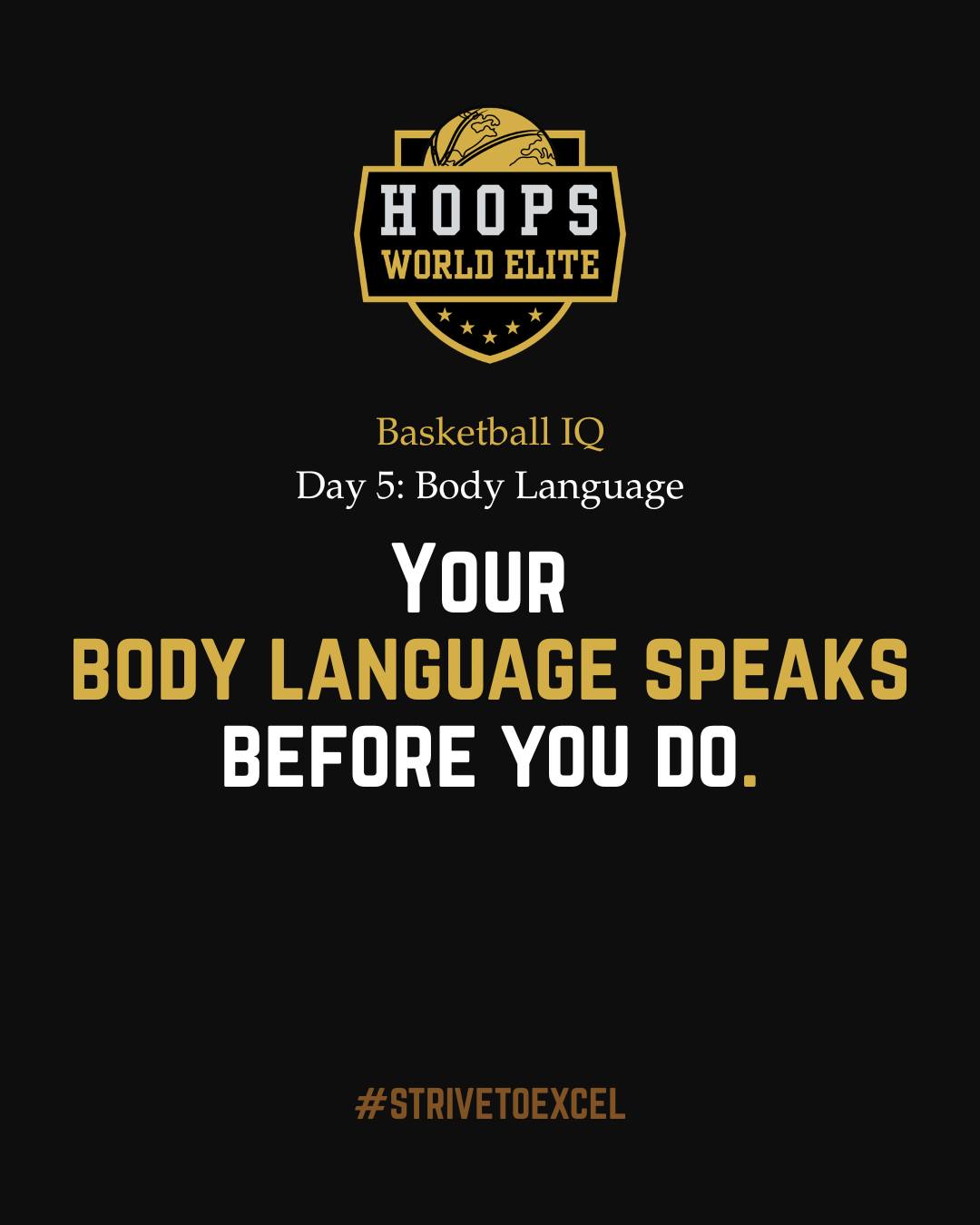 Your body language speaks before you do.
It tells your teammates if you’re locked in.
It tells your coach if you’re ready.
It tells your opponent if you’re breaking.
Slumped shoulders.
Eyes to the floor.
Hands on hips.
Those things send a message —
and it’s not the one great players send.
Strong body language builds confidence.
Not just in yourself, but in the entire team.
Head up.
Eyes forward.
Next play.
🔥 STRIVE Focus: INTEGRITY
Integrity is doing the right thing even when things aren’t going your way.
Missed shot? Next play.
Bad call? Next play.
Turnover? Next play.
Your response shows your character.
🧠 Affirmation:
“My body language shows confidence, focus, and toughness.”
🦶 Hoppy says:
“A Bigfoot never walks around with his head down.
Stand tall and get ready for the next play.”
💪 Follow @HoopsWorldElite for 30 Days of Basketball IQ —
and keep building your game from the inside out.
#HoopsWorldElite #HoppyTheHooper #STRIVE #Integrity #BasketballMindset #NextPlay #YouthBasketball #BasketballIQ #TeamCulture #MentalGame