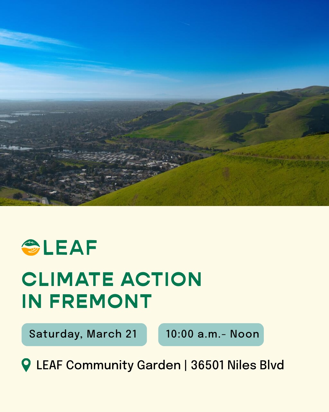 Join us to expand your wellness journey and learn about wellness for the planet!
If you are worried about climate change, like most people, you are probably asking, what are the solutions?
This workshop provides an overview of climate solutions and helps you find actions you can take to help! We’ll talk about solutions for…
-clean and efficient home energy
-pollution-free transportation and
-ways to lower your climate impact through food choices and reducing waste.
We’ll also learn about the many co-benefits of climate solutions that help create cleaner air, save money, protect natural resources and create a safer, healthier future.
We will review the My Climate Ready Fremont platform which includes helpful guides and resources where you can explore and find actions that work best for you.
Price: $5. Tickets linked in bio!
