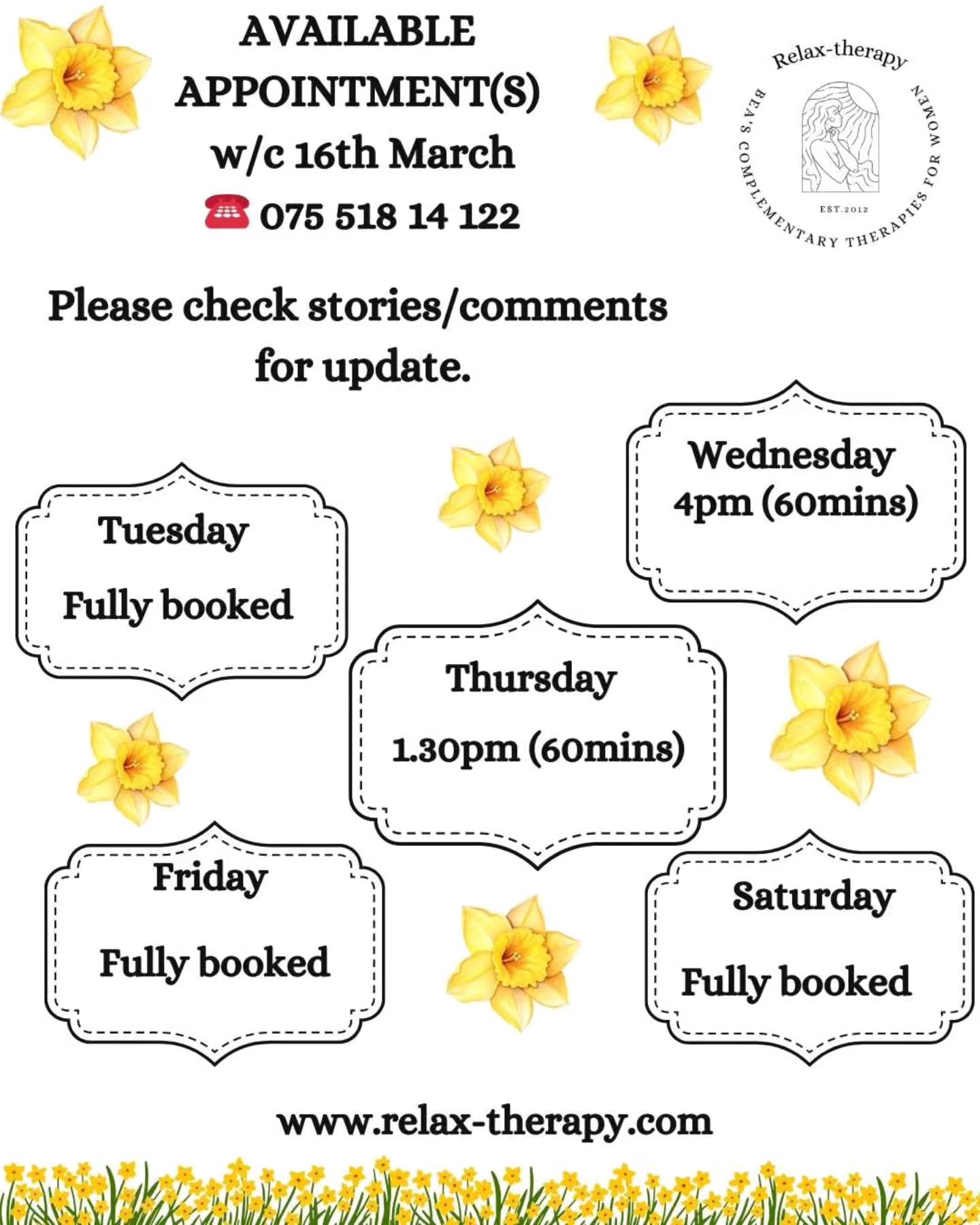 I help busy, tired bodies release built-up tension so you can feel lighter, calmer and more comfortable in your body again.
A few new appointments have just become available.
If you’ve been meaning to book, this might be your moment. 🌿