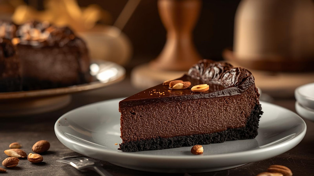 When was the last time you truly unplugged? Treat yourself to a moment of calm with our Dark Chocolate Cheesecake with Chocolate Pâte Sablée — rich, tender, and made for slow conversation. Link in Bio #DarkChocolate #Cheesecake #BakingTherapy #HomeBaking #EaseCake #UnplugAndUplift