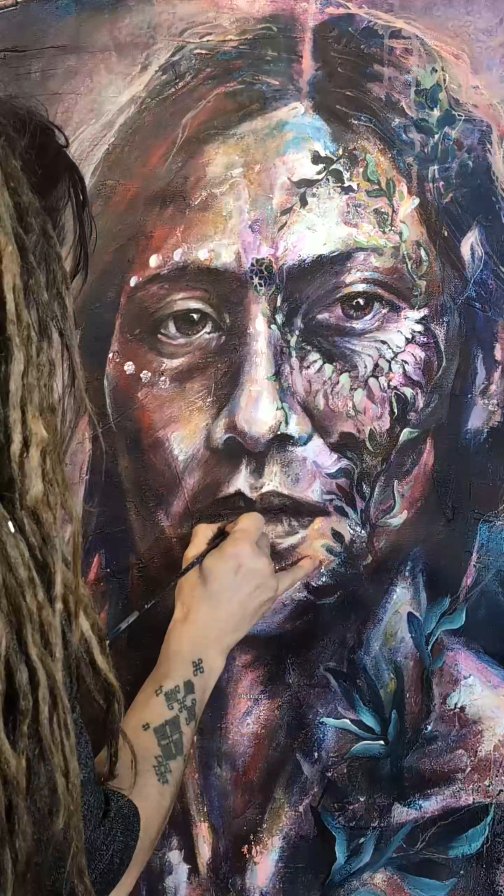 Timelapse — processus créatif du tableau original “Éclosion d’être”.
Peinture de portrait : femme tribale, fusion humain / nature.
Je travaille au feeling, entre instinct et ajustements : couches, touches, retours.
Je vais de l’ensemble vers les détails - ombre / lumière - jusqu’à sentir la profondeur de l'émotion.
N'hésite pas si tu as des questions sur le process .. 😊
@belluleart
#portraittribe #portraitdefemme #timelapsepainting #frenchartiste #contemporarypainting