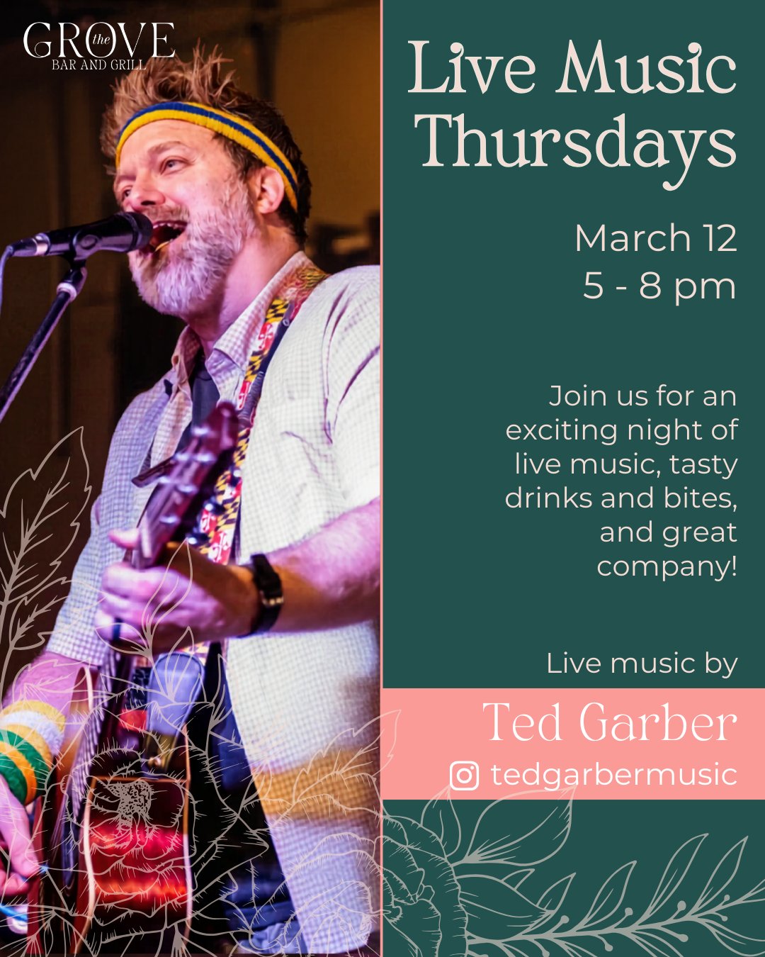 @tedgarbermusic is behind the mic again tomorrow night for Live Music Thursdays! Happy hour starts at 3pm, so come grab a drink and stay for the tunes to jumpstart your way into the weekend.
#potomacmd #moco #visitmontgomerycounty #cabinjohnvillage @cabinjohnvillage