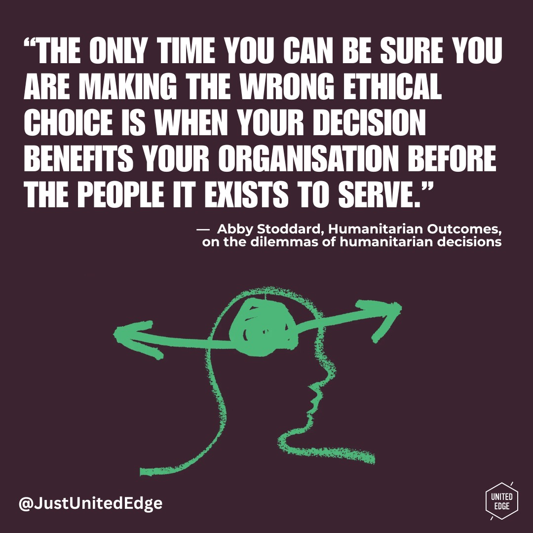 In humanitarian crises, the hardest choices are often between two wrong options. Aid organizations regularly face impossible decisions: comply with harmful demands and reach some people in need, or refuse and risk leaving entire communities without help.
In this thought-provoking piece, Abby Stoddard explores the ethical dilemmas shaping humanitarian action today, where principles like neutrality, impartiality, and humanity can collide in real-world crises. As conflicts intensify and funding shrinks, these moral choices are only becoming more complex. Delve deeper into these dilemmas here: https://bit.ly/4sbCoJS
#HumanitarianAid #HumanitarianEthics #HumanitarianAction #EthicsInAid #HumanitarianPrinciples #DoNoHarm #AidDilemmas #GlobalHumanitarian #CrisisResponse #HumanRights #EthicalLeadership #HumanitarianCrisis #AidSector #HumanitarianWork