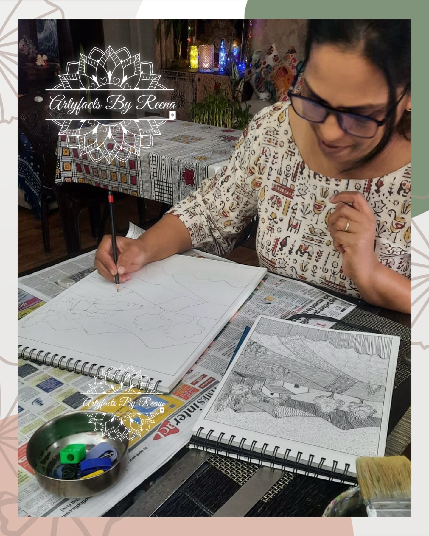 At Artyfacts By Reena 💕VISHAKHA LAD following her passion…to learn, to explore, to be herself…
Not everything you learn or do in life is for materialistic gain…..
Somethings are meant to be learnt for self, for the one who is you, which belongs to you, speak to you & is just about you….
Meet yourself @artyfacts_reena
Join us to let your creative side out !!!
For registration ↙️
📲+919890754772
🔗 www.soulfulcreationsbyreena.com
#artclasses #onlineclasses #artstudio #puneart #canvaspaintings