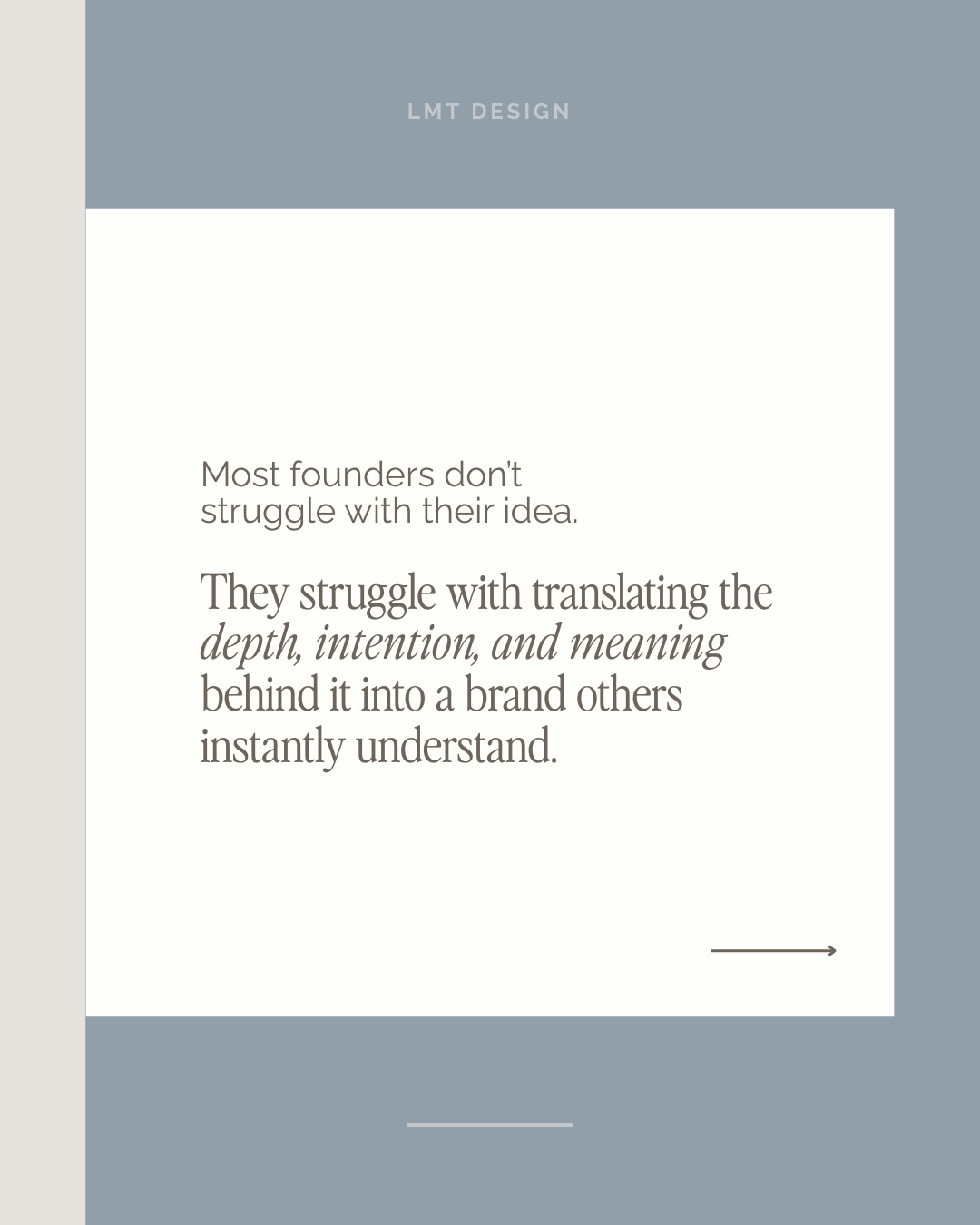 Alyssa had the talent, the experience, and the services.
What she didn’t have yet was a brand that truly reflected the level of her work.
Like many founders, she spent months trying to piece everything together herself. Choosing colors. Adjusting fonts. Tweaking a logo. Hoping it would eventually feel right.
But something always felt slightly off.
Not because the work wasn’t good.
Because the brand wasn’t fully communicating the value behind it.
So she decided it was time to approach it differently.
Alyssa partnered with LMT Design and went through our strategic brand process where we clarified her positioning, audience, messaging, and visual identity. Every element was built intentionally so the brand could support the business she was building.
When her new brand launched, the results spoke for themselves.
Multiple inquiries came in that first week, and she secured two bookings within days of launching.
Same business.
Same talent.
Same services.
But now the brand reflected the value behind the work.
Because people invest in brands that feel worth it.
If you’re ready to step into a brand the way Alyssa did, one that truly represents the level of your work and attracts the right clients, LMT Design is here to help.
#branddesign #brandstrategy #intentionalbranding #designstudio