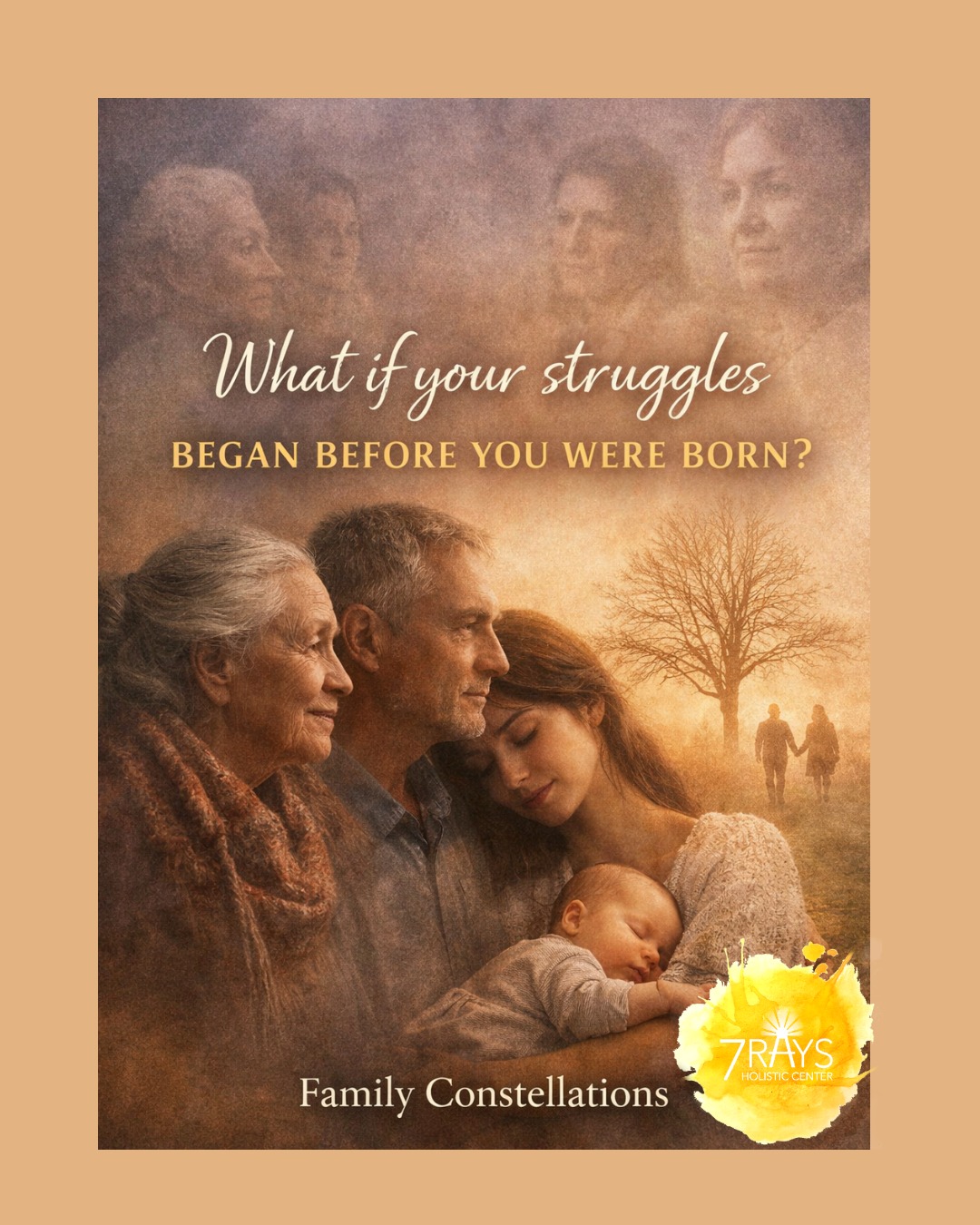 Have you ever noticed patterns in your life that seem to repeat?
The same kind of relationships.
The same struggles.
The same feelings that appear again and again.
In Family Constellations we explore a profound possibility:
✨ Some patterns did not begin with us.
They may belong to the larger family system.
Family systems carry memories, loyalties, and unfinished stories that can move quietly through generations. Without knowing it, someone in a later generation may carry what an earlier generation could not resolve.
This is not about blame. It is about understanding.
When these hidden dynamics are seen with compassion, something powerful can happen.
The system can begin to move toward balance again.
And when the system finds balance, individuals often experience a new sense of freedom.
Family Constellations helps us gently reveal these unseen connections so that healing can happen not only for ourselves but also for the generations that came before us and the generations that follow.
#colortherapy #familyconstellations #CrystalHealing #EnergyWork #Intuition #Productivity #SpiritualGrowth
#ColorTherapy #SelfExpression #ChakraHealing #7rays