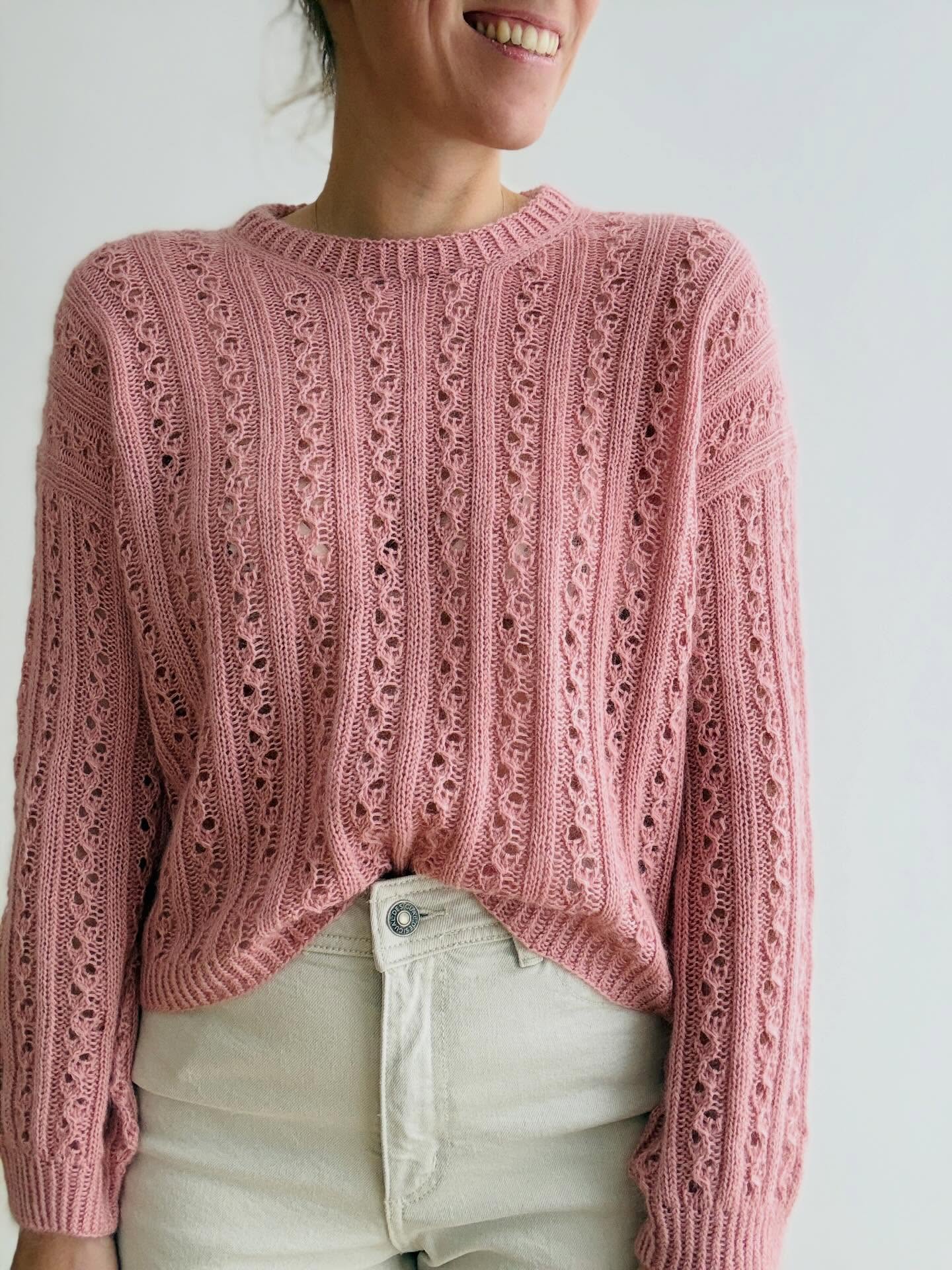 PATTERN RELEASE LINA SWEATER
.
Spring has finally arrived with the perfect spring knitting pattern for your perfect spring sweater: the pattern for the Lina Sweater is now available in German and in English on my website and Ravelry - and to celebrate the release all patterns of mine are 25 % off until Wednesday next week (no code needed, the discount applies automatically) 💗
.
A few more words on my favorite new lace sweater for the next weeks and months: the Lina Sweater has a boxy, oversized fit and features a beautiful lace pattern alternated by classic ribs. The collar and the neckline are my most favorite parts as they turned out even better than I was dreaming of it 🥰 The yarn (1 strand of Verona and 1 strand of Premia) are the perfect addition to the design, making it extra light, airy and breezy 😍
.
As always, you will find the testers versions soon in the story highlight for the design! If you cannot wait any longer and want to get inspired by different colors for the design, checkout the Hashtag #linasweater 💕
.
Happy knitting to everyone ☀️
.
.
.
Pattern by me - Lina Sweater - and available now in German and in English on my website and Ravelry 🥳
.
Yarn: Verona and Premia both in the shades Altrosa by @lamanayarns
.
Advertising
.
#knitting #knittingaddict #knitstagram #stricken