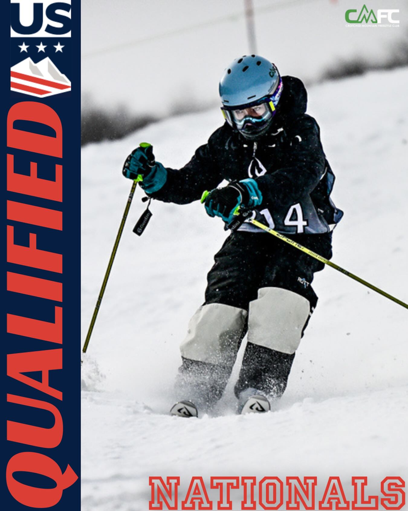 Madison Engel, Mimi, crushed duals at Eastern Divisionals last weekend and earned herself a qualification to the biggest show, Nationals in Palisades, Tahoe! What a huge accomplishment and our club is so proud! We can’t wait to watch what’s next for Mimi! The sky’s the limit!
Here’s more about Madison:
Grade and School: Freshman at Pentucket Regional High School
Town From: Merrimac MA
Started Skiing At: 3
With CMFC Since: 2022
Favorite Part of Moguls (jumps, speed, turns): Jumps + Speed
Best Song to Bump Ski to: Firestarter by Tanger
Good luck 🍀 Mimi!
@townofmerrimac @crotched_mountain @ruttmogulpants
