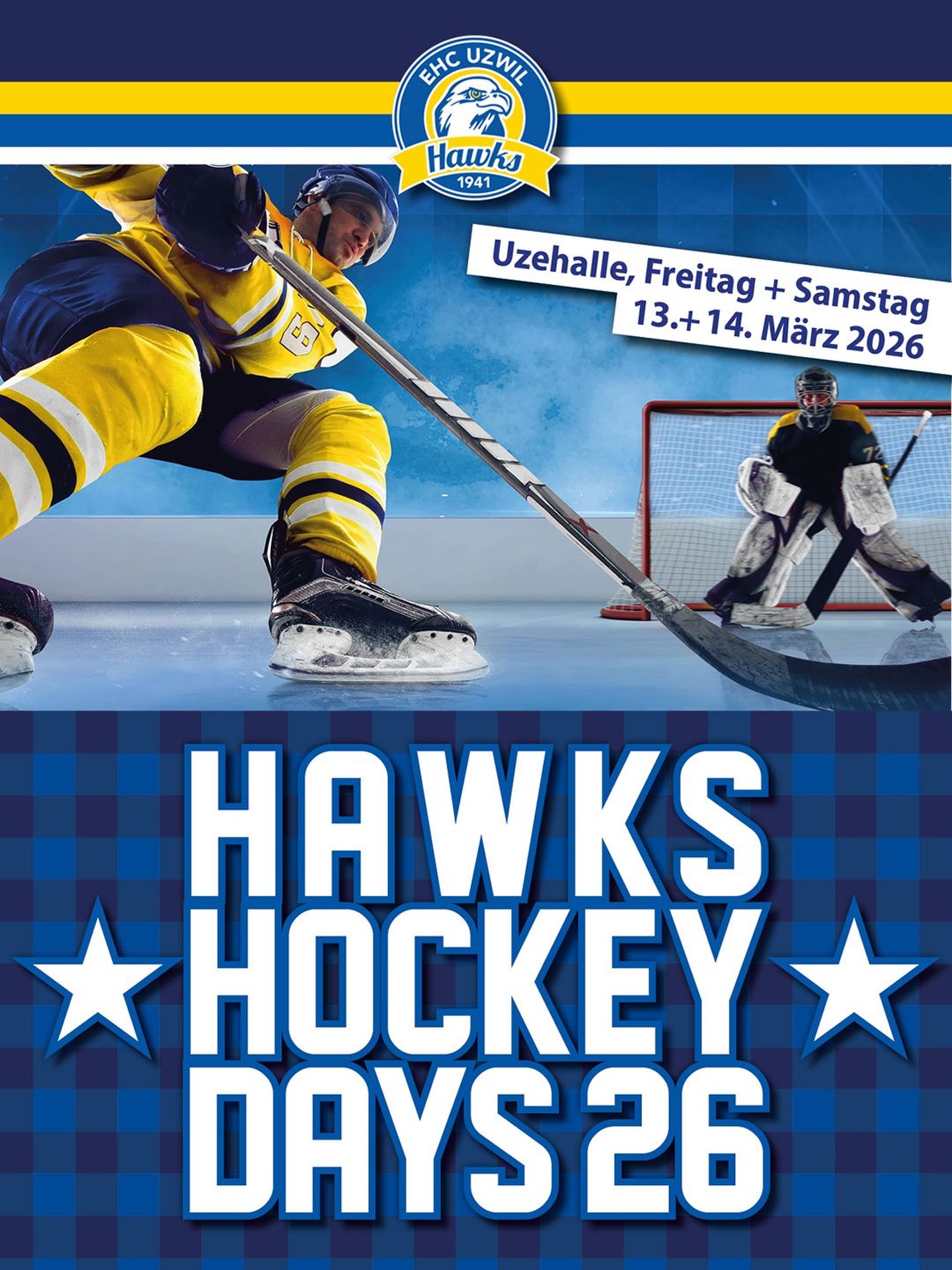 Diesen Freitag und Samstag findet unser «Grümpeli», die HAWKS HOCKEY DAYS, statt. Über 50 Teams stehen im Einsatz – der Spass steht klar im Mittelpunkt, die Resultate sind Nebensache. Wir freuen uns auf alle Plauschspieler*innen und zahlreiche Gäste in der Uzehalle!
#ehcuzwil #ehcuzwilhawks #uzehalle #plauschturnier #hagseitdusöuschdihäbe