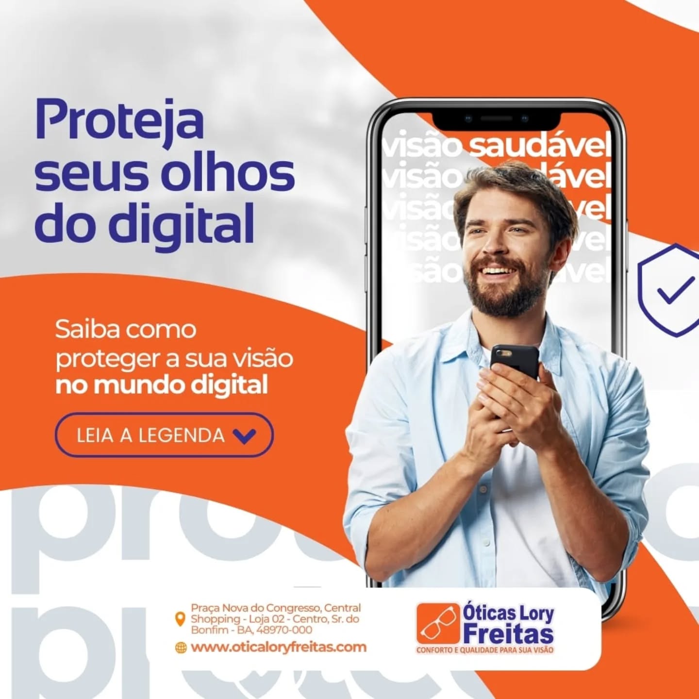 👀✨ Proteja seus olhos do digital!
Você passa horas no celular ou computador? A exposição prolongada às telas pode causar cansaço visual, dor de cabeça, olhos secos e até prejudicar sua visão a longo prazo.
💡 Dicas simples fazem a diferença:
✔ Pisque mais vezes para evitar ressecamento
✔ Ajuste o brilho da tela
✔ Faça pausas a cada 20 minutos
✔ Use lentes com proteção para luz azul
Sua visão merece cuidado todos os dias! 💙
📍 Visite a Óticas Lory Freitas e cuide da sua saúde visual.
🌐 www.oticaloryfreitas.com
#SaúdeVisual #ProtejaSeusOlhos #LuzAzul #ÓticaLoryFreitas #VisãoSaudável